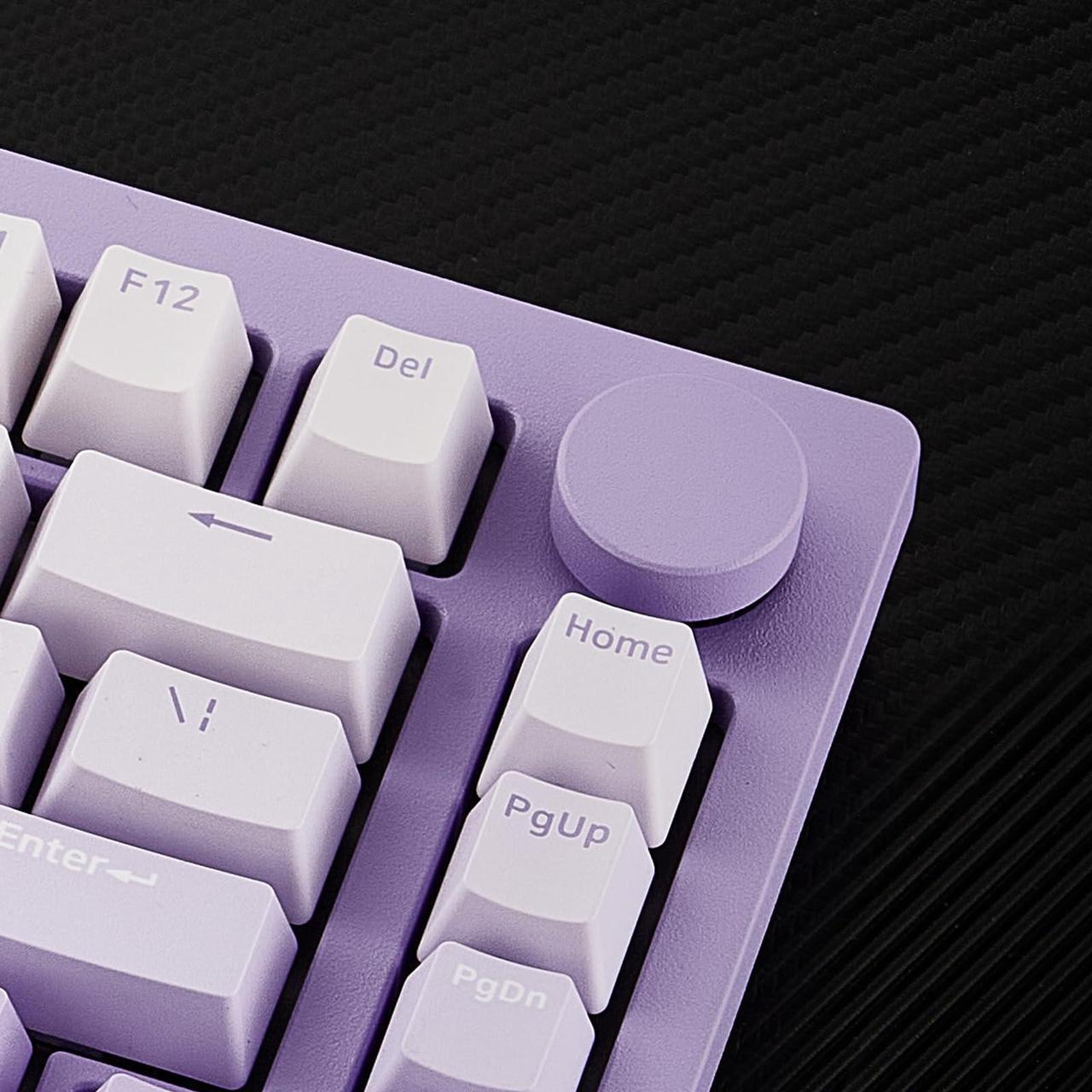 Alt view image 4 of 7 - MonsGeek M1W V3 Aluminum Mechanical Keyboard 75% RGB Hot-swappable Gaming Keyboard with Knob, 6000 mAH RGB Gradient Purple with PBT Double Shot Keycaps V3 Piano Pro