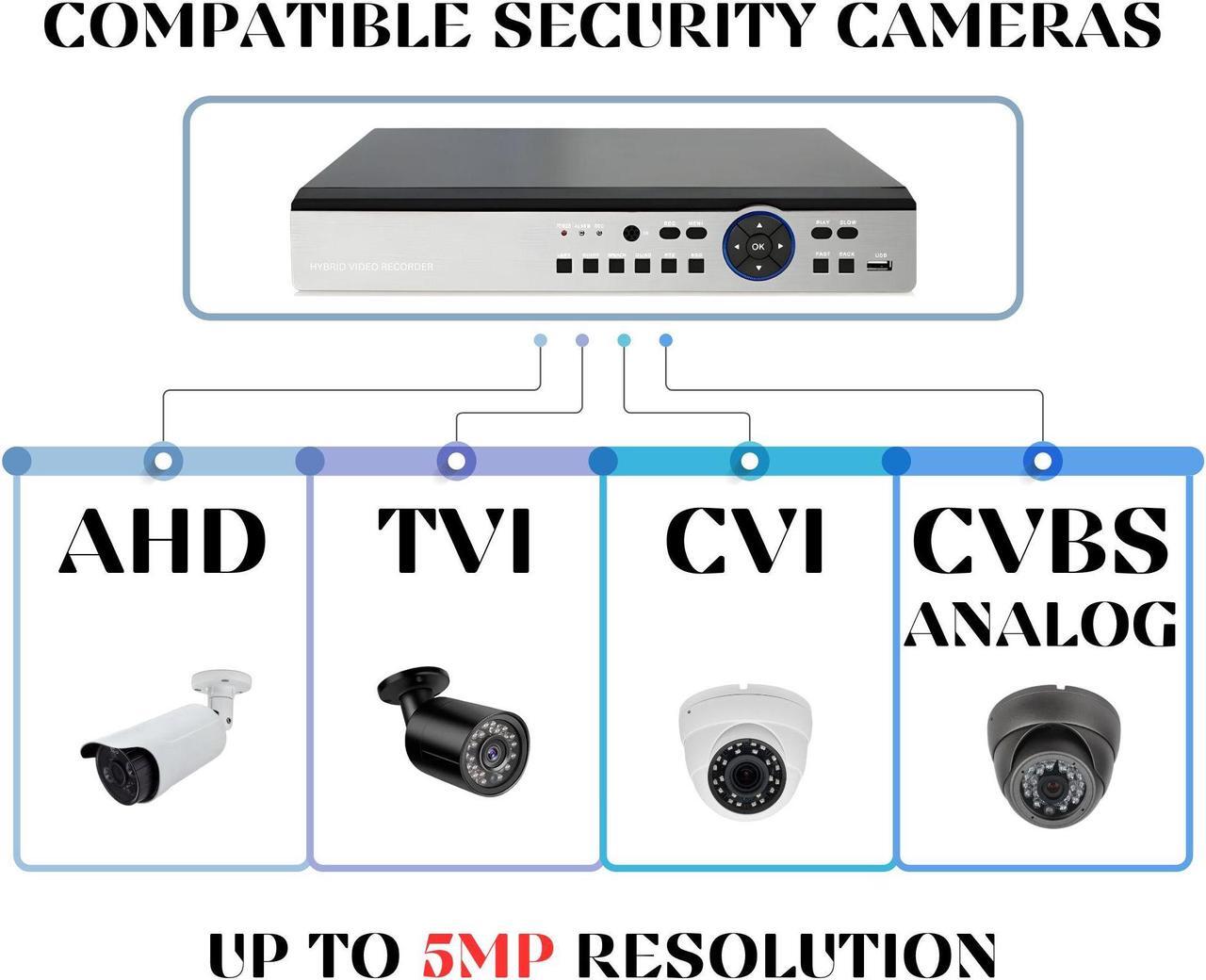 Alt view image 2 of 7 - Evertech 16 Channel H.265 5MP Surveillance Camera Digital Video Recorder with 8TB Hard Drive for Recording