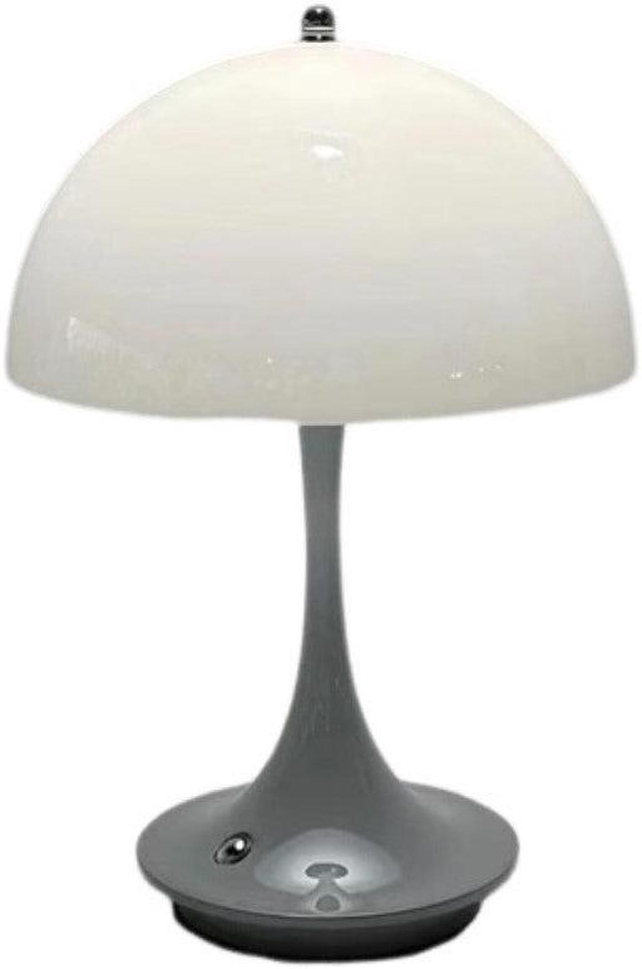 Anyhouz Luxury Lamp Gray Body Mushroom Home Decor Wirless Rechargeable Table Accents