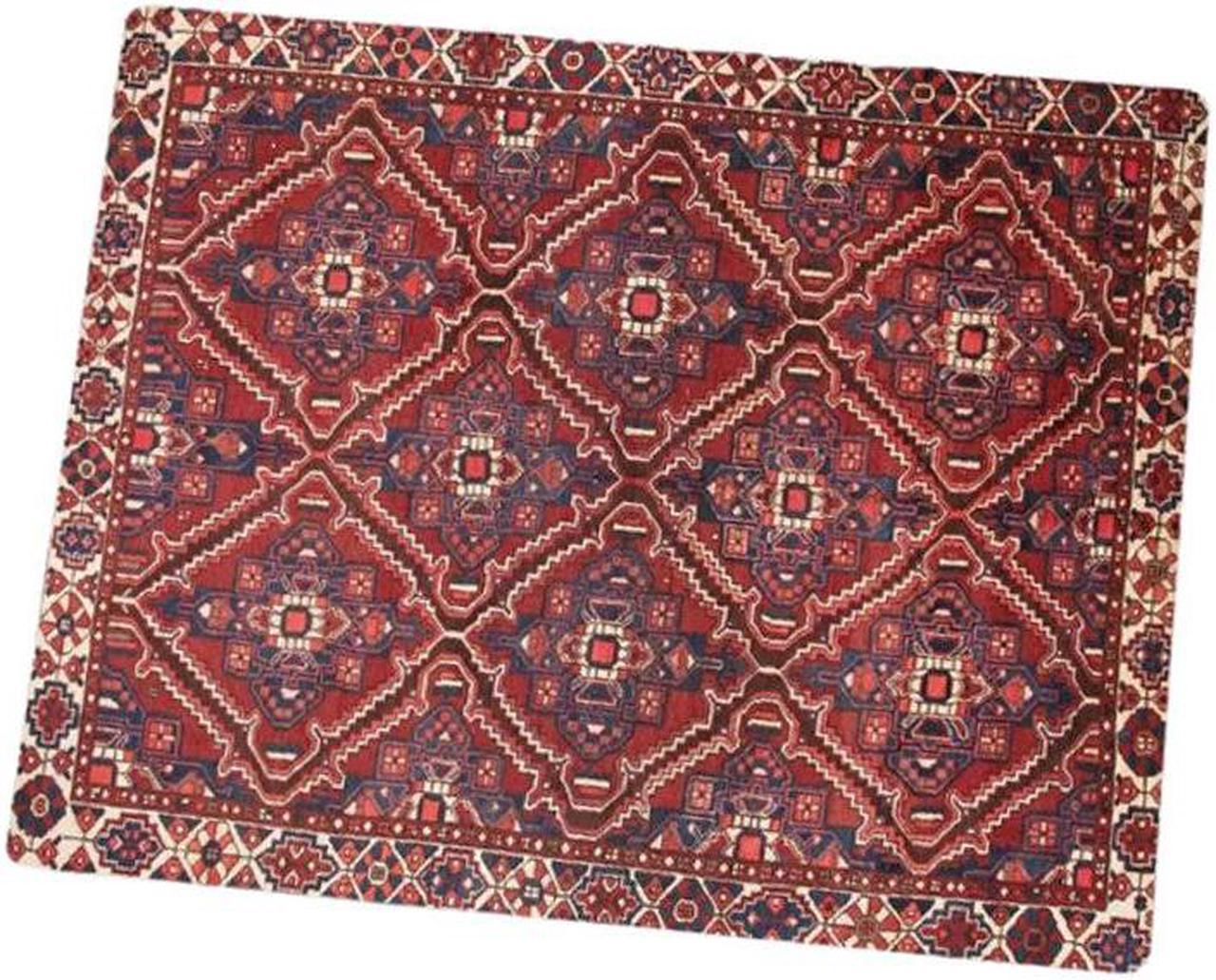 Anymob Mouse Pad Brown 22X18CM Persian Tribal Carpet Computer Office Desk Non-Slip Mat