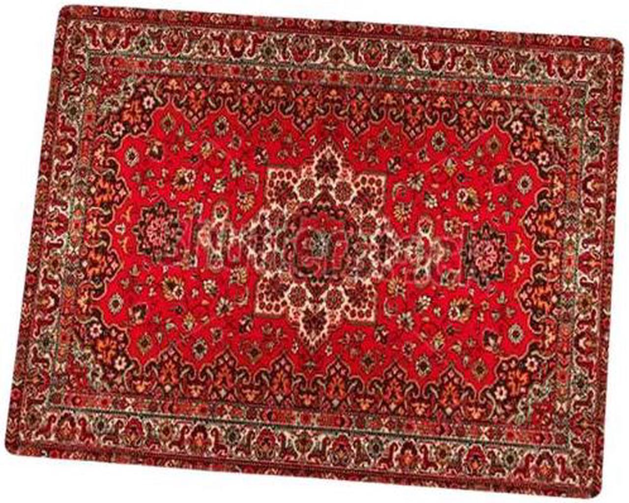 Anymob Mouse Pad Red 22X18CM Persian Tribal Carpet Computer Office Desk Non-Slip Mat