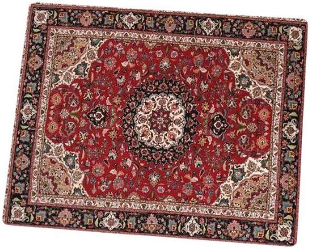 Anymob Mouse Pad Red Beige 22X18CM Persian Tribal Carpet Computer Office Desk Non-Slip Mat