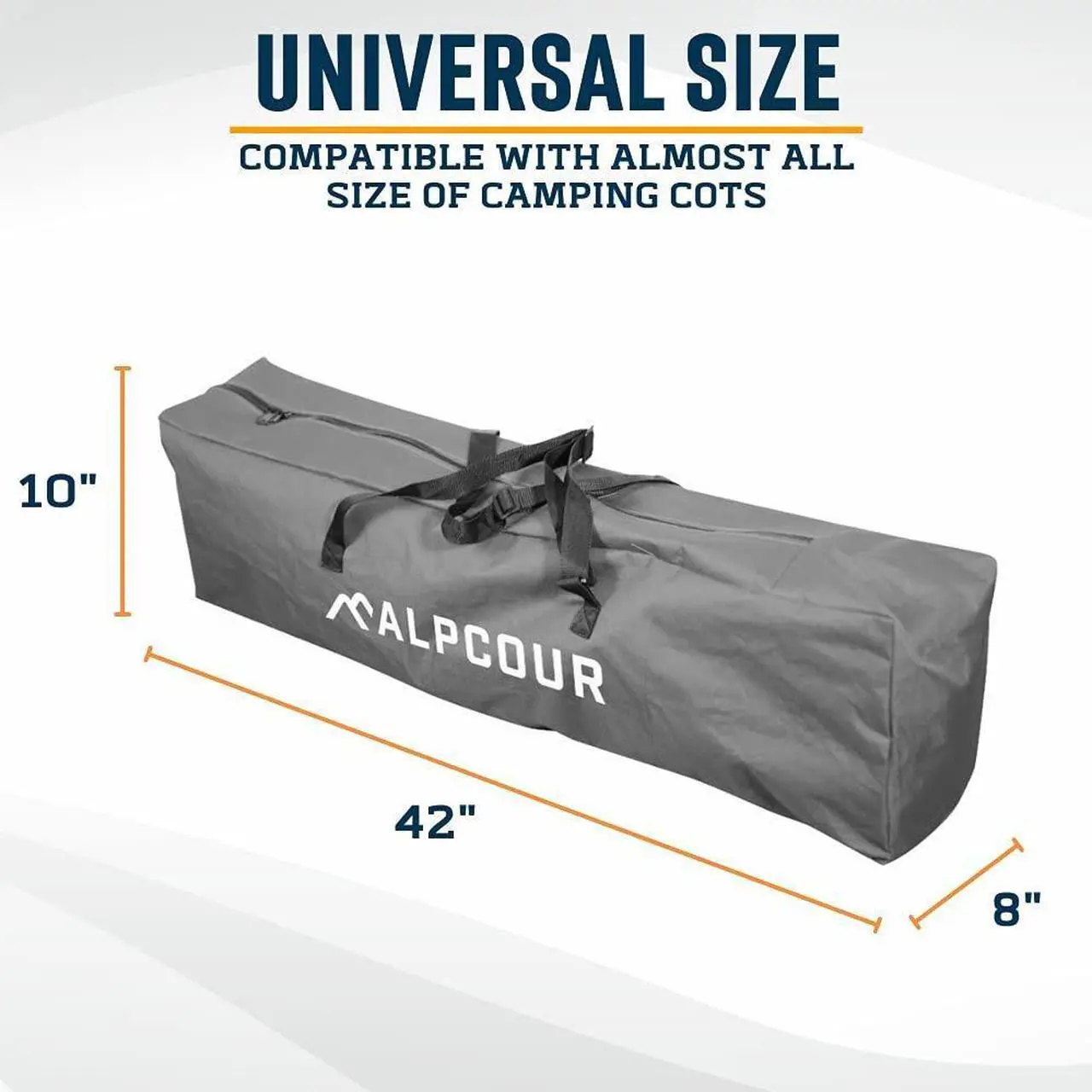 Alt view image 3 of 5 - Alpcour Camping Cot Bag for Outdoor Camping, Travel and Beach  42 Inch Heavy Duty Polyester Fabric Replacement Bag Fits Most Cots & Chairs  Multifunctional and Easy to Carry & Store