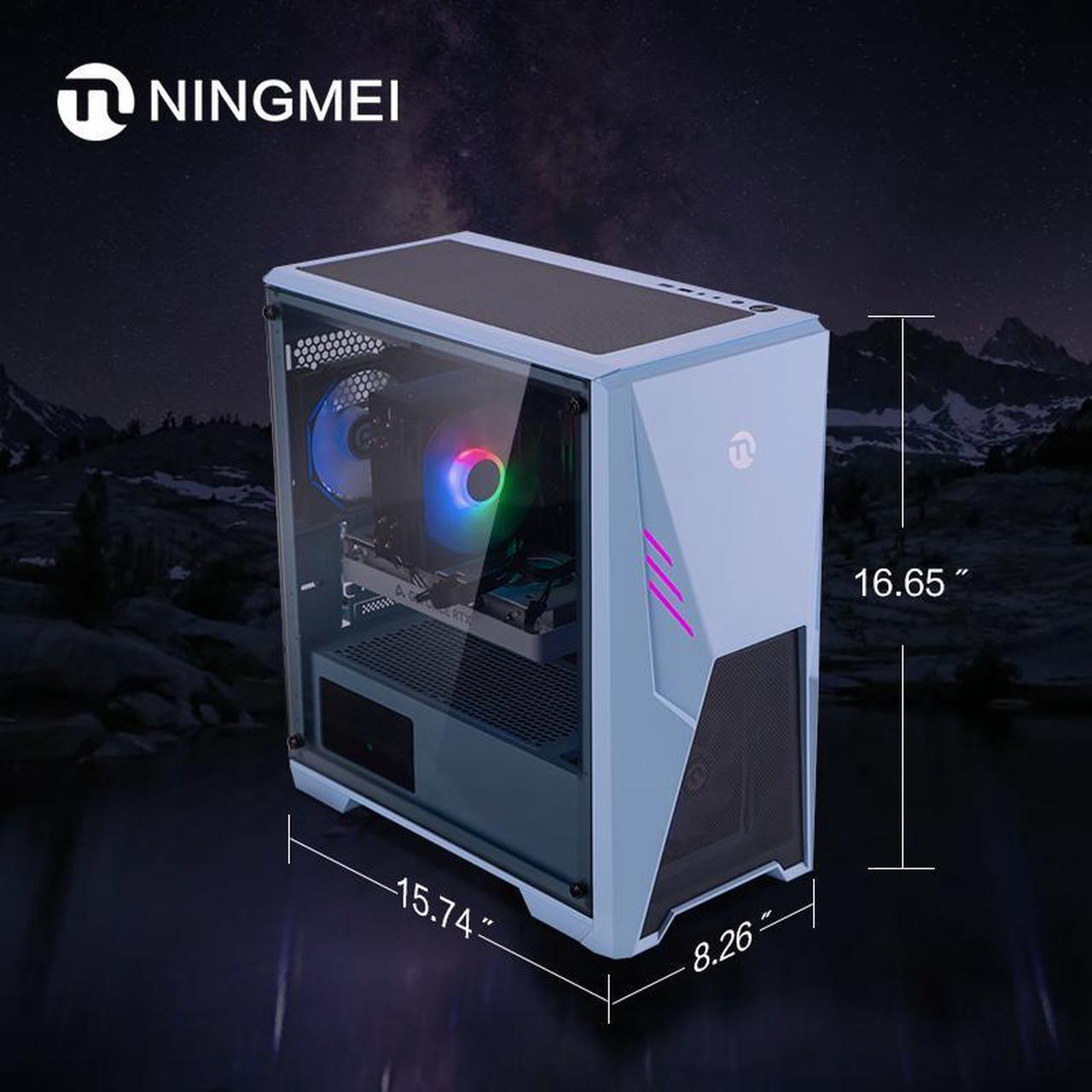 Alt view image 3 of 7 - Ningmei Gaming PC Desktop AMD Ryzen5 7500F (6 Core Up to 5.0GHz), 32GB DDR5 6000MHz, 1TB SSD NVMe , AMD Radeon RX 6750 GRE 10GB , 700W PSU,  Wi-Fi, Windows 11 Home 64-bit, Gaming Desktop