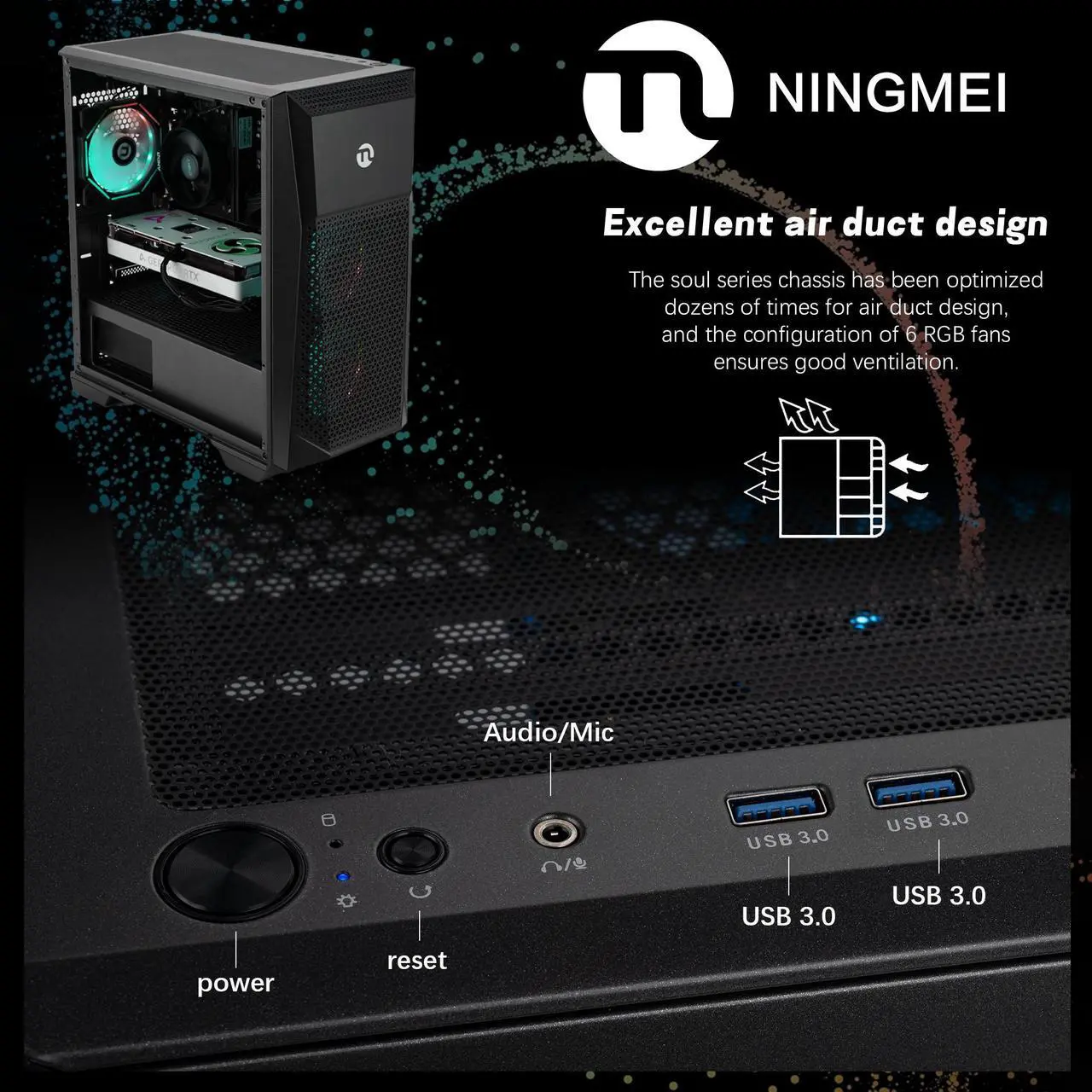 Ningmei Gaming PC Desktop AMD Ryzen 5 5500 4 2GHz GeForce GTX 1660 