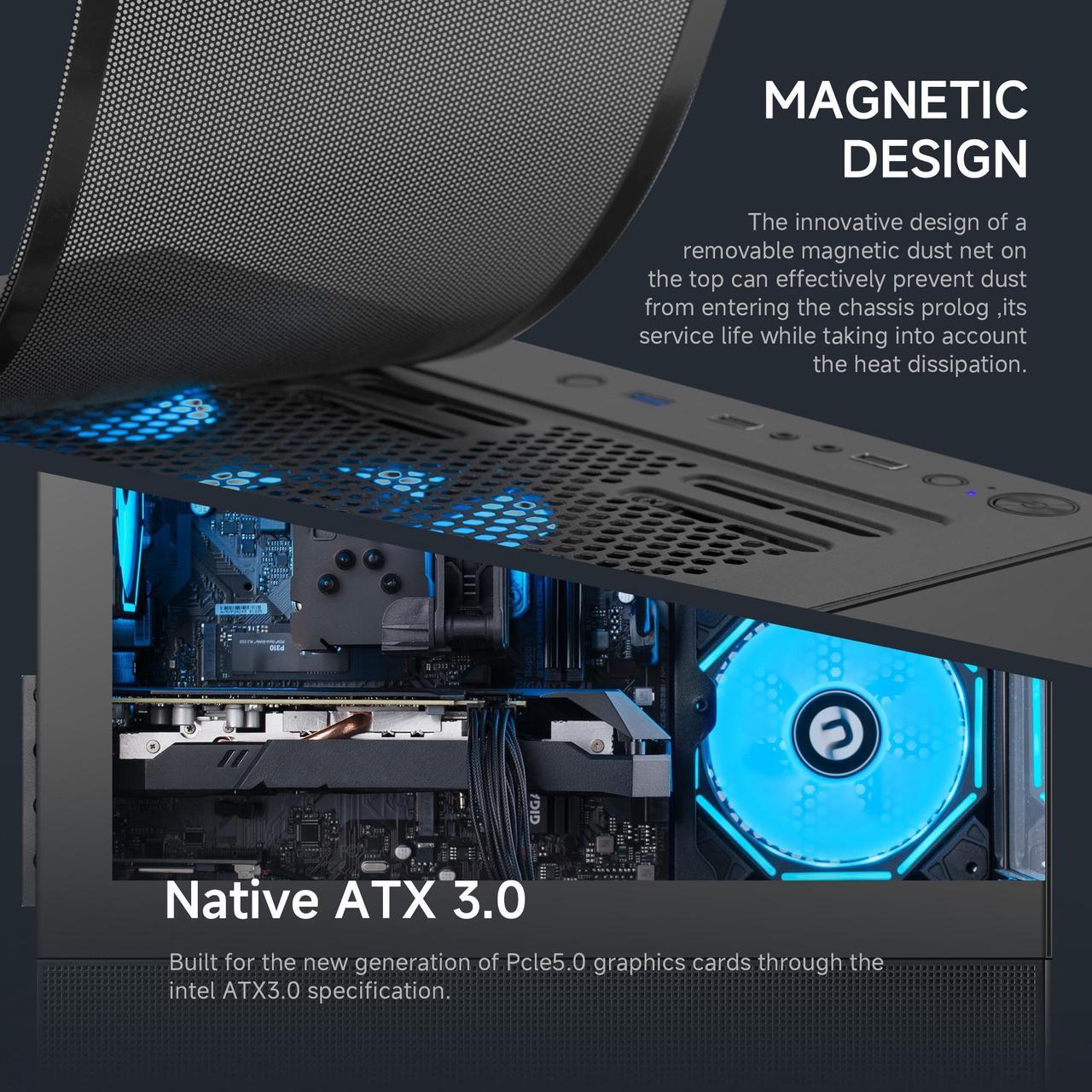 Alt view image 4 of 7 - Ningmei Gaming PC Desktop, AMD Ryzen 5 5500 4.2GHz , GeForce GTX 1660 Super PC, 6RGB Fans, 16GB DDR4 3200MHz , 1TB SSD NVMe , 650W PSU, 11AC Wi-Fi,  Windows 11 Home 64-bit, gaming pc