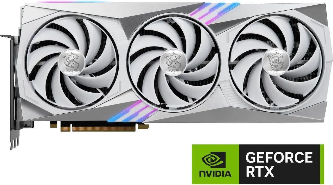 Alt view image 2 of 7 - MSI Gaming (MSI) GeForce RTX 4070 Ti GGDR6X 12GB PCI-E 4.0 RTX 4070 Ti GAMING X TRIO WHITE 12G