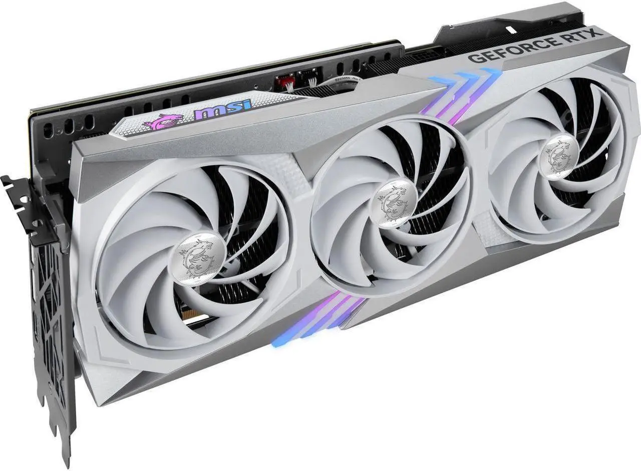 Alt view image 3 of 7 - MSI Gaming (MSI) GeForce RTX 4070 Ti GGDR6X 12GB PCI-E 4.0 RTX 4070 Ti GAMING X TRIO WHITE 12G