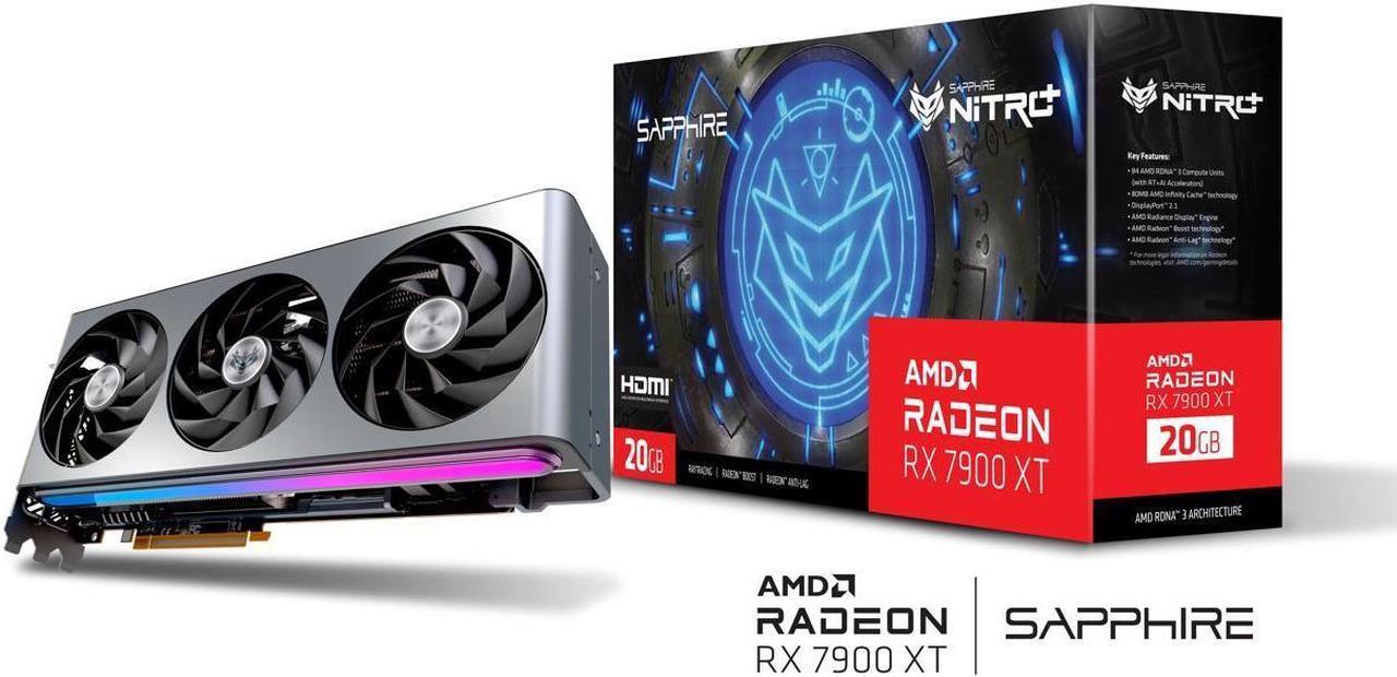 SAPPHIRE NITRO+ Radeon RX 7900 XT 20GB  Graphics Card ,GDDR6 PCI Express 4.0 x16 ATX Video Card