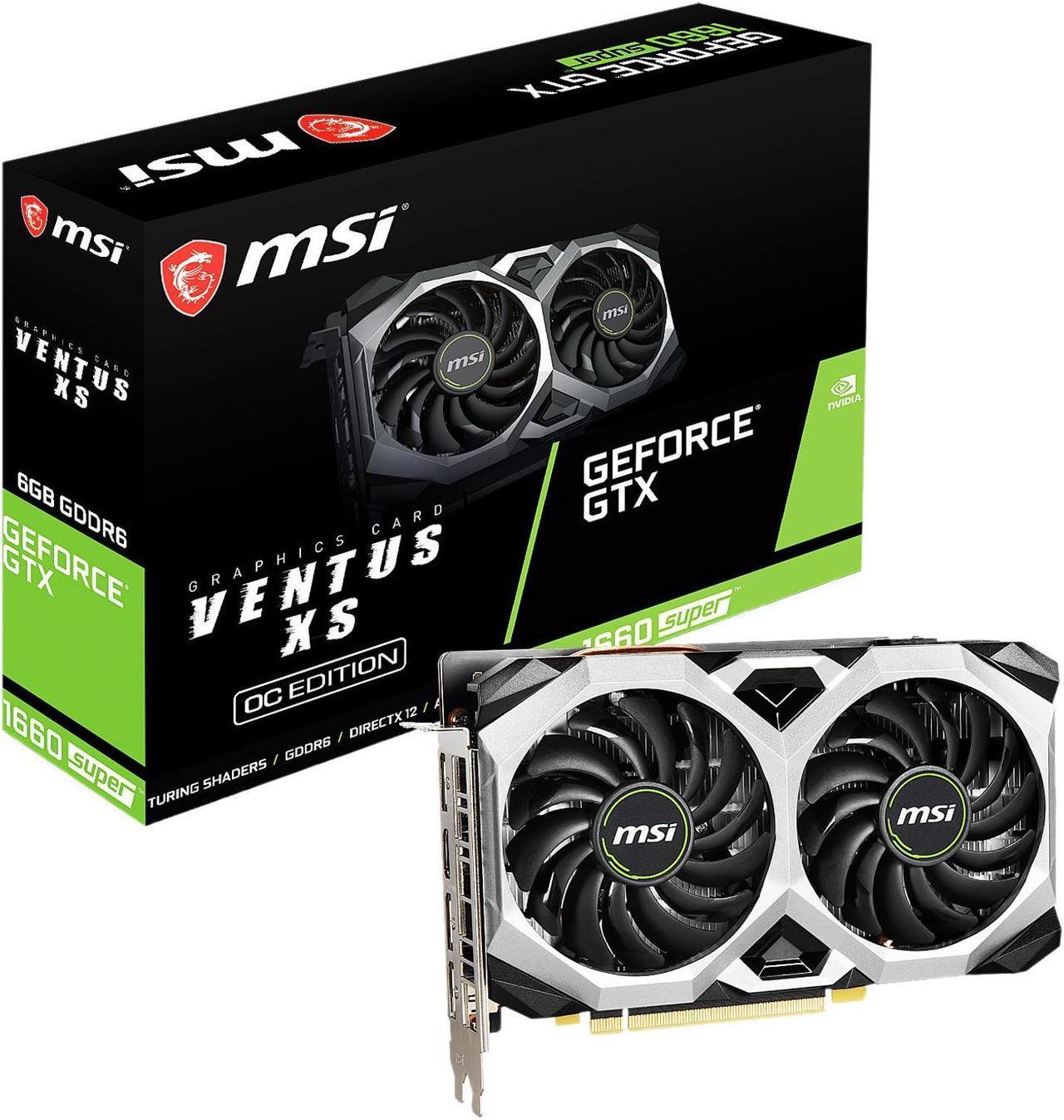 MSI Ventus GeForce GTX 1660 SUPER 6GB GDDR6 PCI Express 3.0 x16 Video Card GTX 1660 SUPER VENTUS XS OC