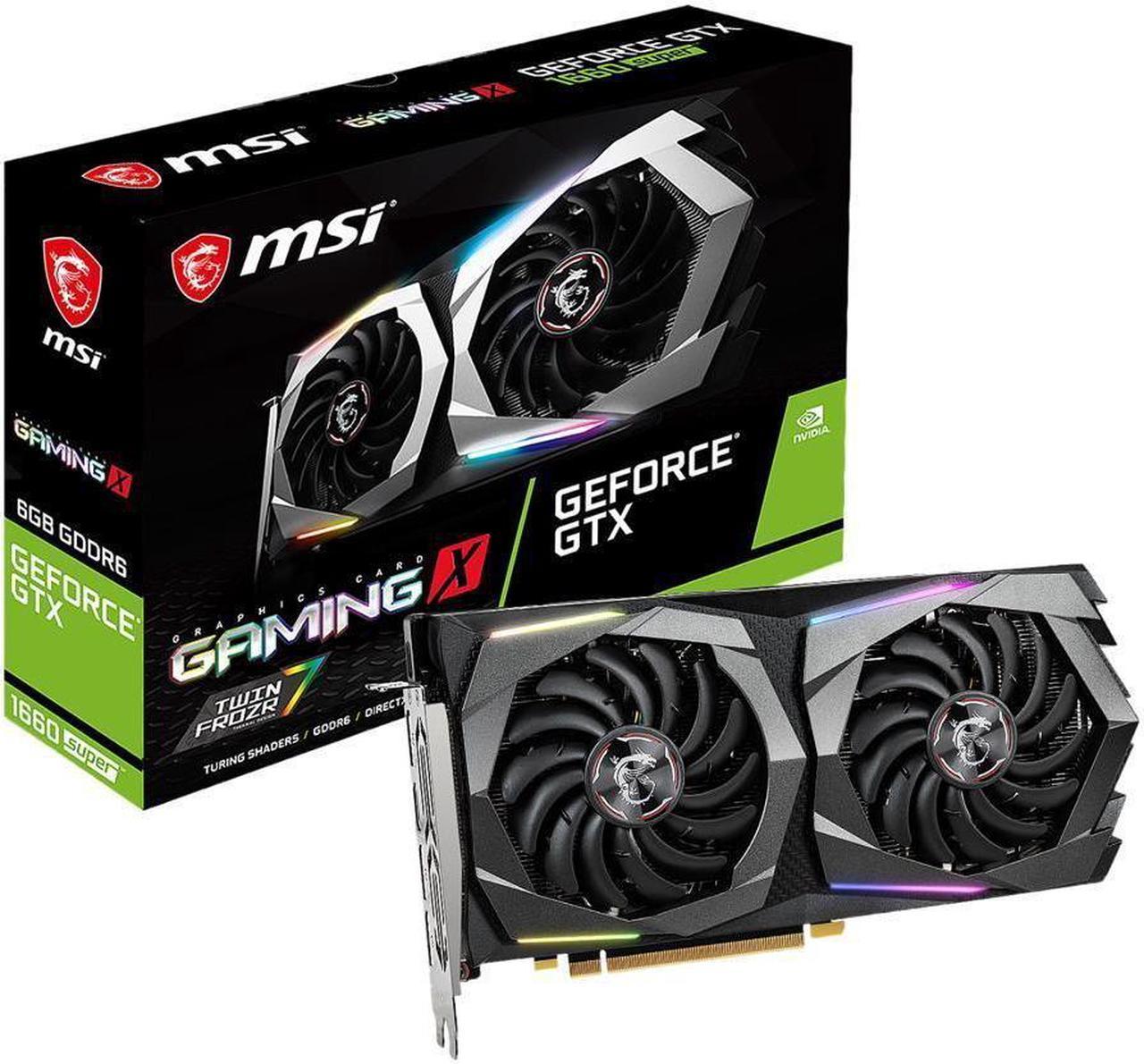 MSI Gaming GeForce GTX 1660 SUPER 6GB GDDR6 PCI Express 3.0 x16 Video Card GTX 1660 SUPER GAMING X