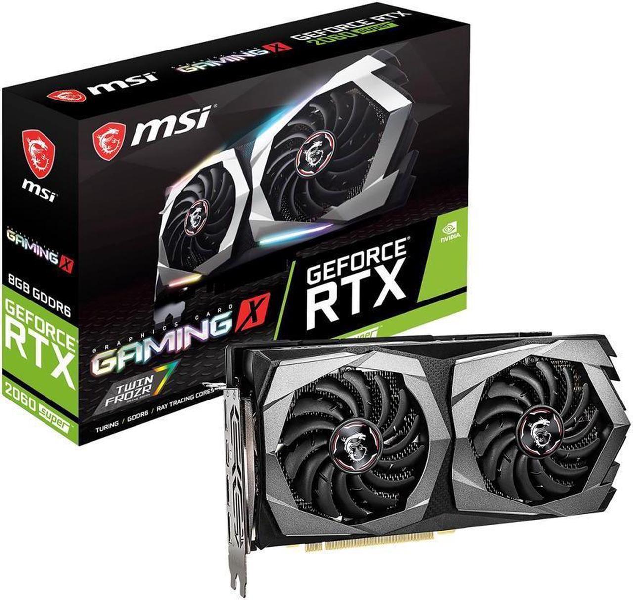 MSI GeForce RTX 2060 SUPER 8GB GDDR6 PCI Express 3.0 x16 Video Card RTX 2060 SUPER GAMING X