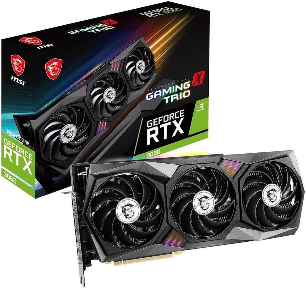 MSI Gaming GeForce RTX 3060 12GB GDDR6 PCI Express 4.0 Video Card RTX 3060 Gaming X Trio 12G