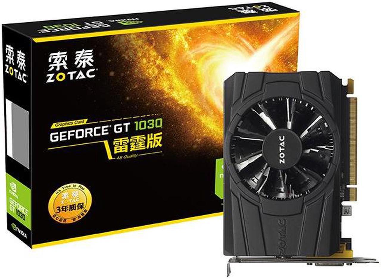 ZOTAC GeForce GT 1030 2GB Graphics Card, GDDR4 64-bit PCI Express 3.0 Video Card(GT1030-2GD4 Thunder Edition MA)