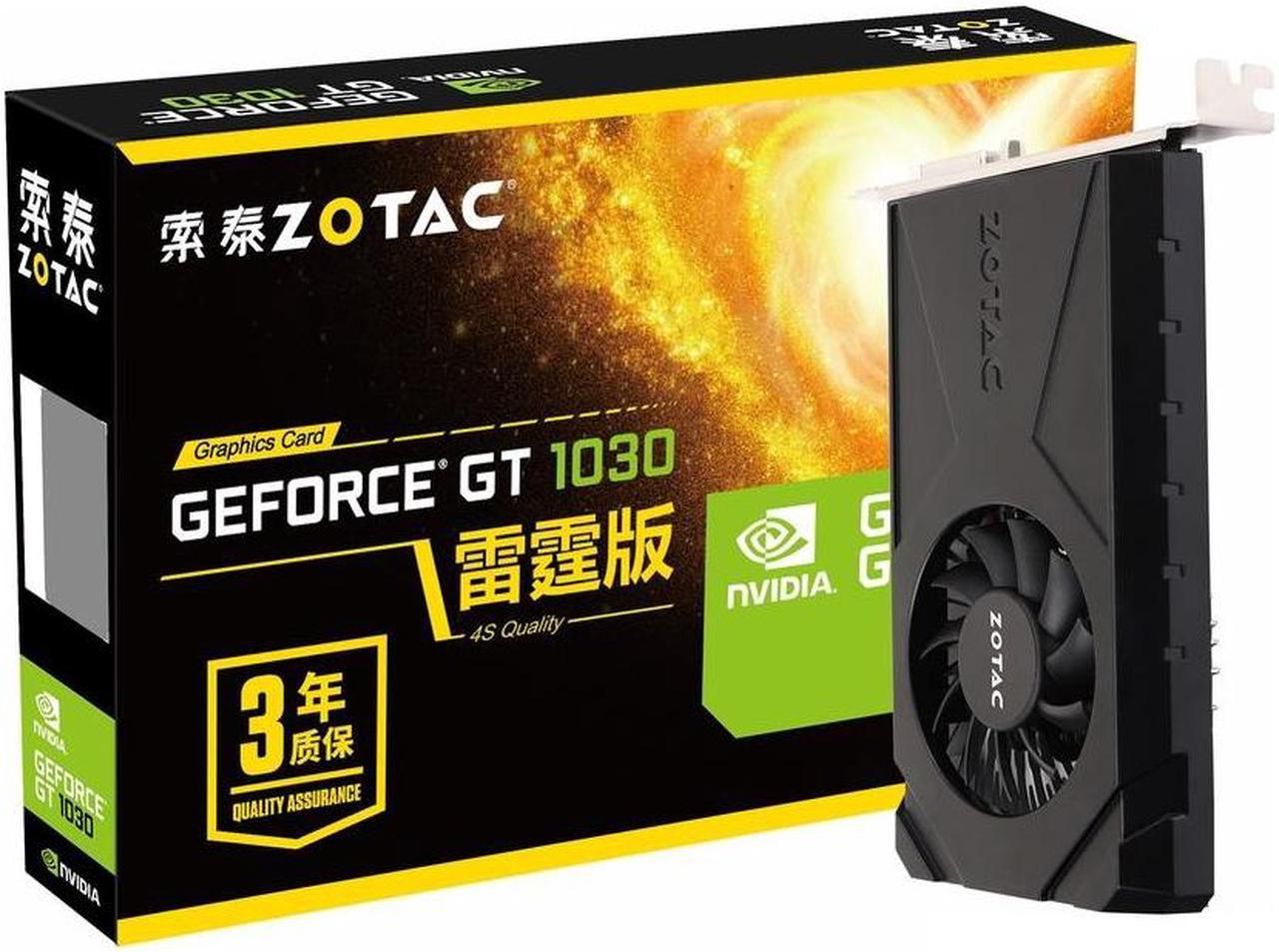 ZOTAC GeForce GT 1030 4GB Graphics Card, GDDR4 64-bit PCI Express 3.0 Video Card(GT1030-4GD4 Thunder Edition MA)