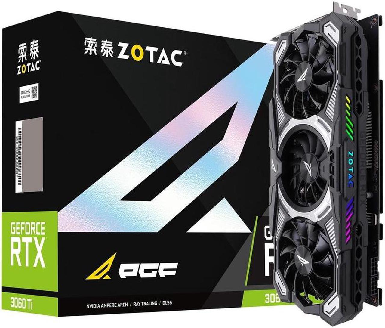 ZOTAC GeForce RTX 3060Ti-8GD6 PGF OC 8GB Graphics Card,  GDDR6 256-bit  PCI Express 4.0 16x Video Card