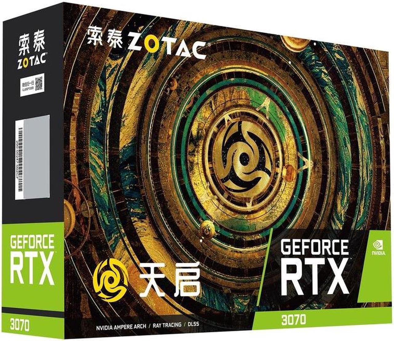 ZOTAC GeForce RTX 3070-8GD6 OC 8GB Graphics Card,  GDDR6 256-bit  PCI Express 4.0 16x Video Card