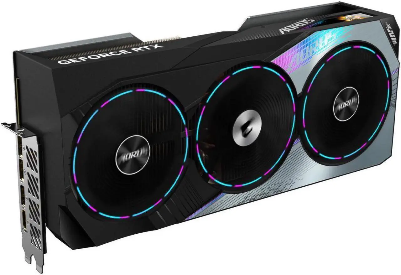 Alt view image 10 of 14 - GIGABYTE AORUS GeForce RTX 4090 MASTER 24GB GDDR6X PCI Express 4.0 x16 ATX Video Card GV-N4090AORUS M-24GD