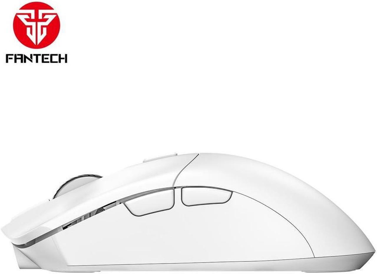 FANTECH  WGC5 Wired/2.4Ghz Gaming Mouse,Medium-size ,Ergonomic,6 Programmable Buttons,10,000 DPI,RGB Gamer   PC Gaming Mouse, for Windows 7/8/10/11/XP Vista Linux MacOs,White