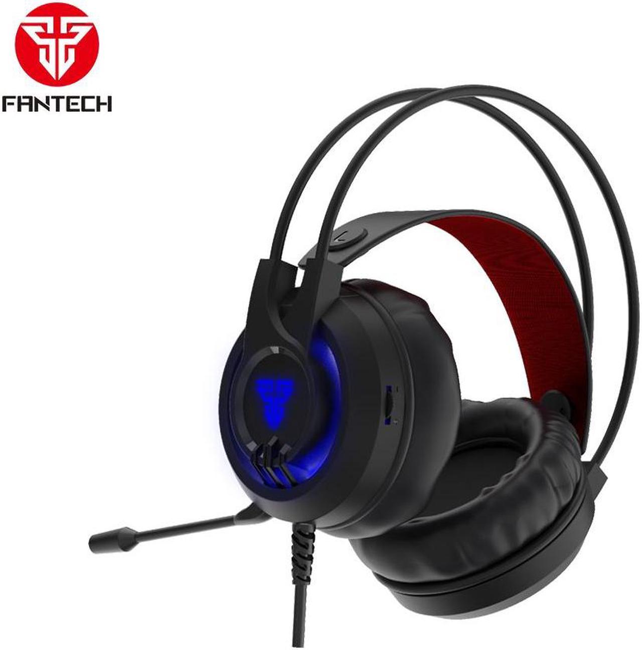 FANTECH CHIEF II HG20 Wired Gaming Headset with Noise Cancelling Headphones, Adjustable Volume, Reinforced Earband, USB+3.5mm Plug Type, Black