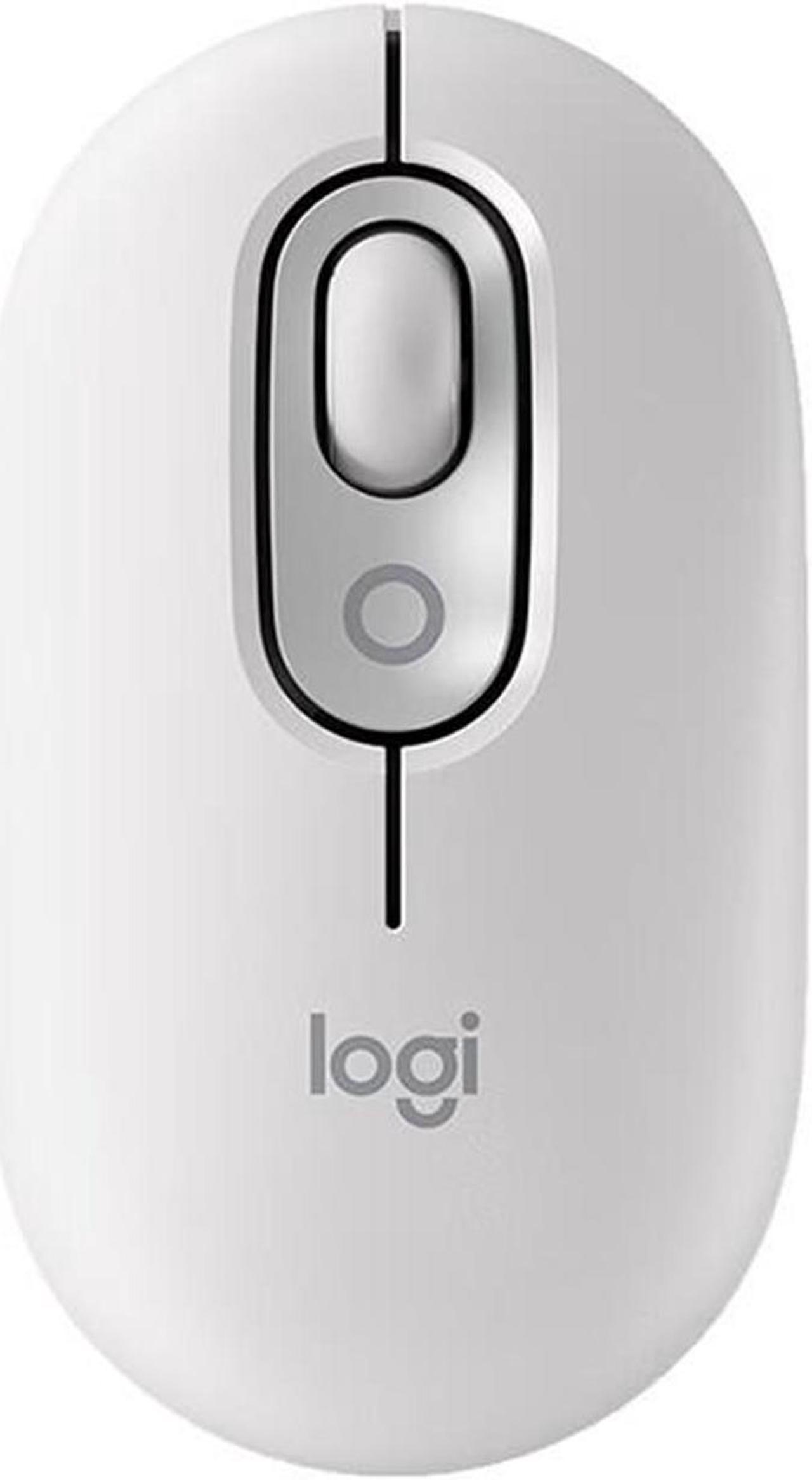 Logitech POP MOUSE  Wireless Bluetooth Mouse, Office Mute,Tablet Laptop Office Cross Screen Operation, 4000DPI, 4 buttons, for Windows and macOS, Small, cute and portable, bluetooth 5.1, white