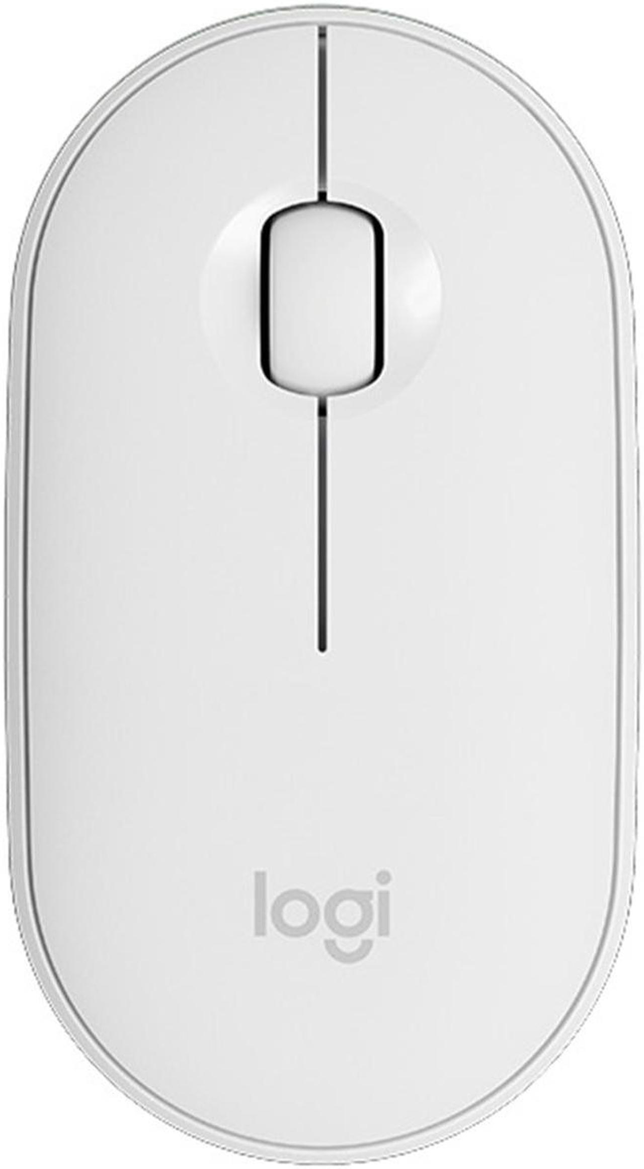 Logitech PEBBLE M350 Wireless Bluetooth Mouse,  Office Silent ,  Women's Mouse,  Symmetrical Mouse Pebble Shape Graphite,1000DPI, 3buttons, for windows and macOS, white