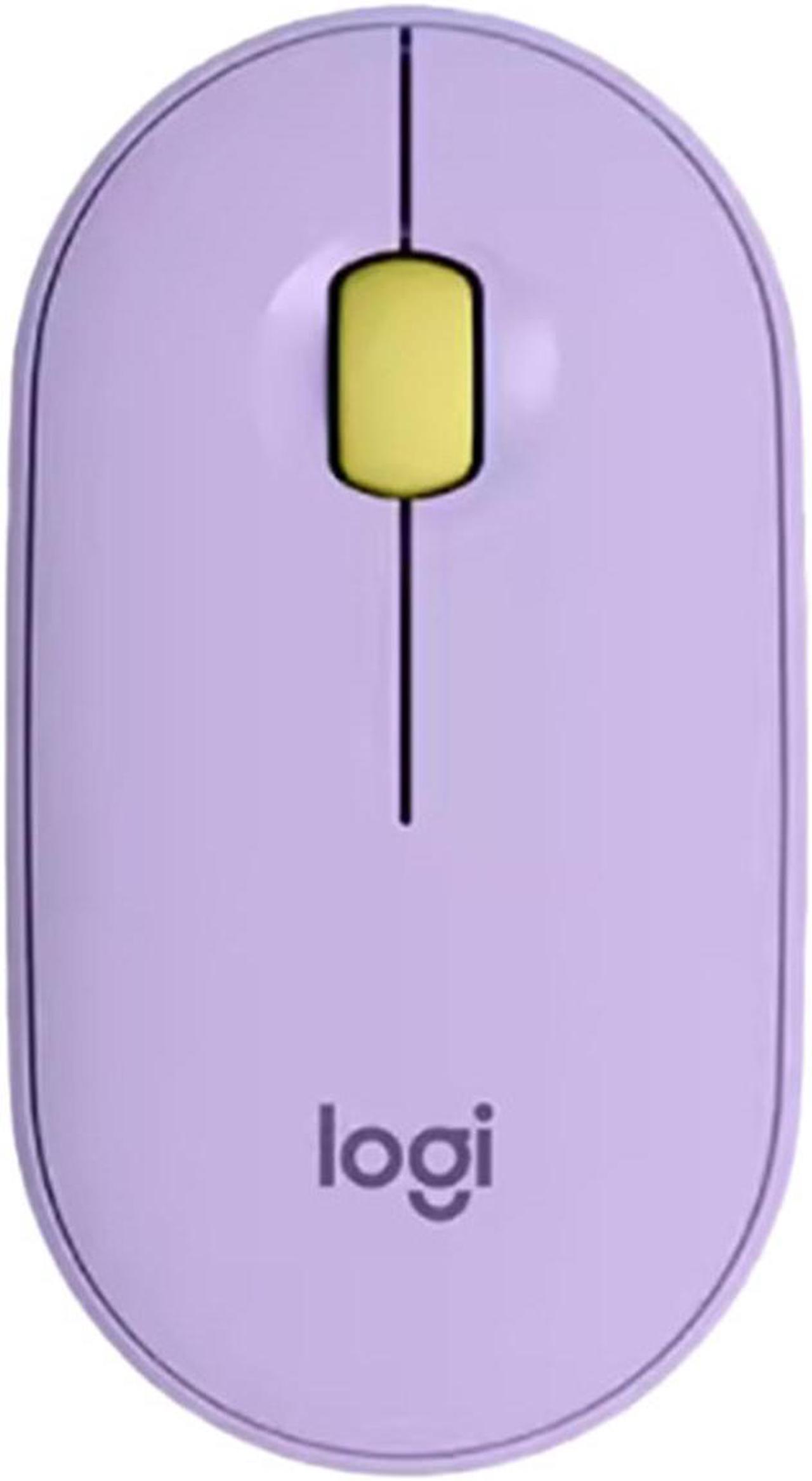 Logitech PEBBLE M350 Wireless Bluetooth Mouse,  Office Silent ,  Women's Mouse,  Symmetrical Mouse Pebble Shape Graphite,1000DPI, 3buttons, for windows and macOS, purple