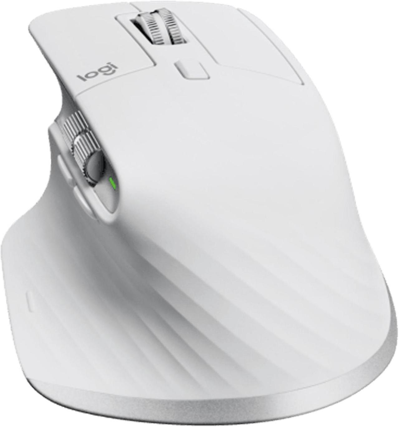 Logitech MX Master 3S Wireless Bluetooth Mouse, Ergonomic Office Silent Mouse High-end Graphite with Logi Bolt Wireless Receiver,8000dpi, 7buttons,for window/macOS/iPadOS/ChromeOS /Linux,  white