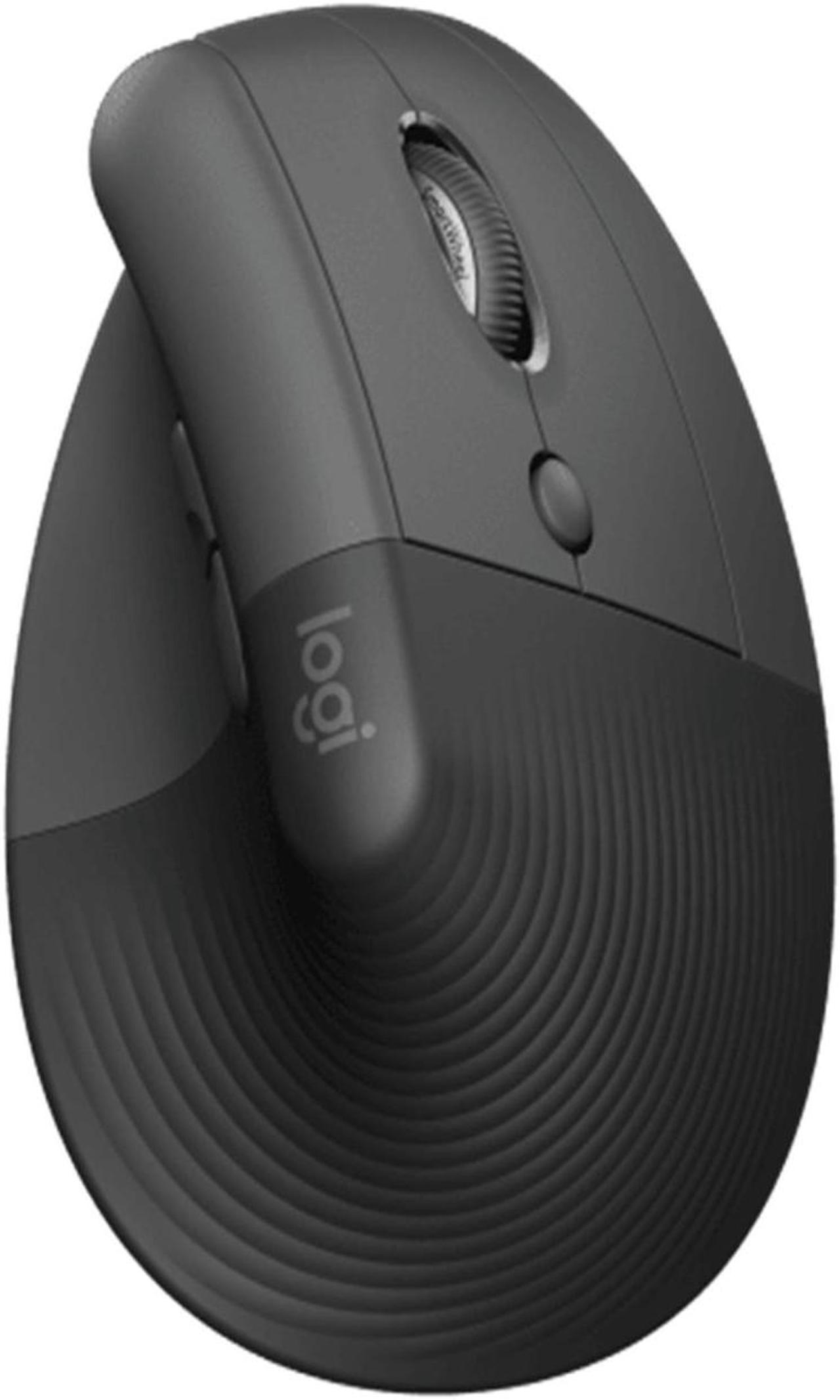 Logitech LIFT VERTICAL Wireless Bluetooth Mouse , Ergonomic Vertical Mouse Silent Office Mouse, Vertical Small to Medium Hand Lift,4000dpi, 4buttons, for window/macOS/iPadOS/ChromeOS /Linux, Black