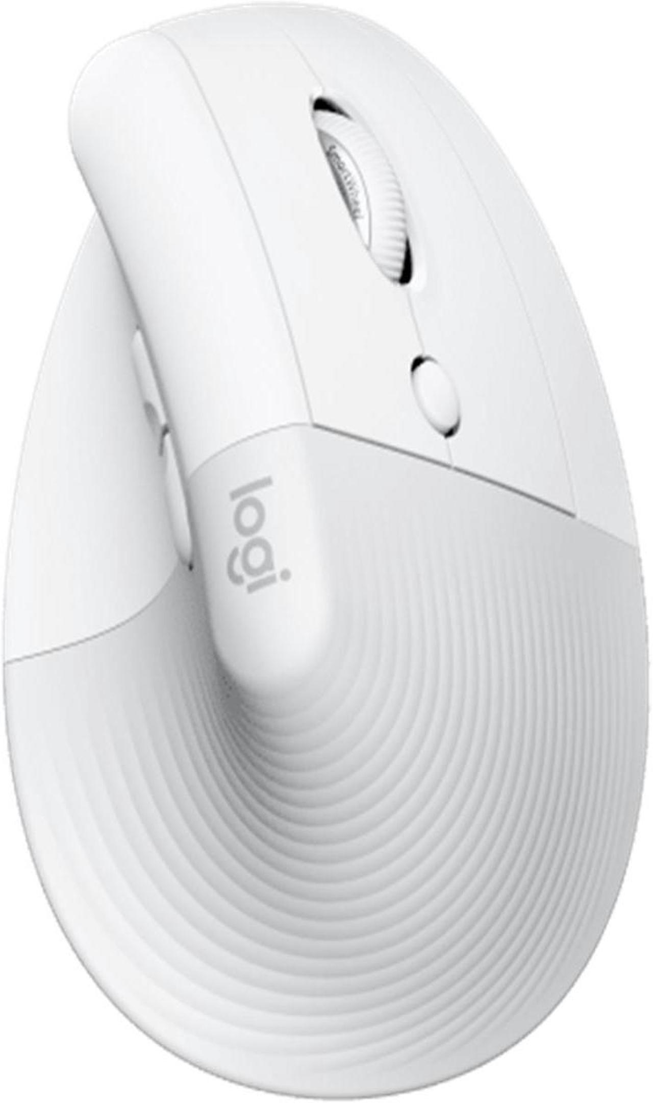 Logitech LIFT VERTICAL Wireless Bluetooth Mouse , Ergonomic Vertical Mouse Silent Office Mouse, Vertical Small to Medium Hand Lift,4000dpi, 4buttons, for window/macOS/iPadOS/ChromeOS /Linux, white