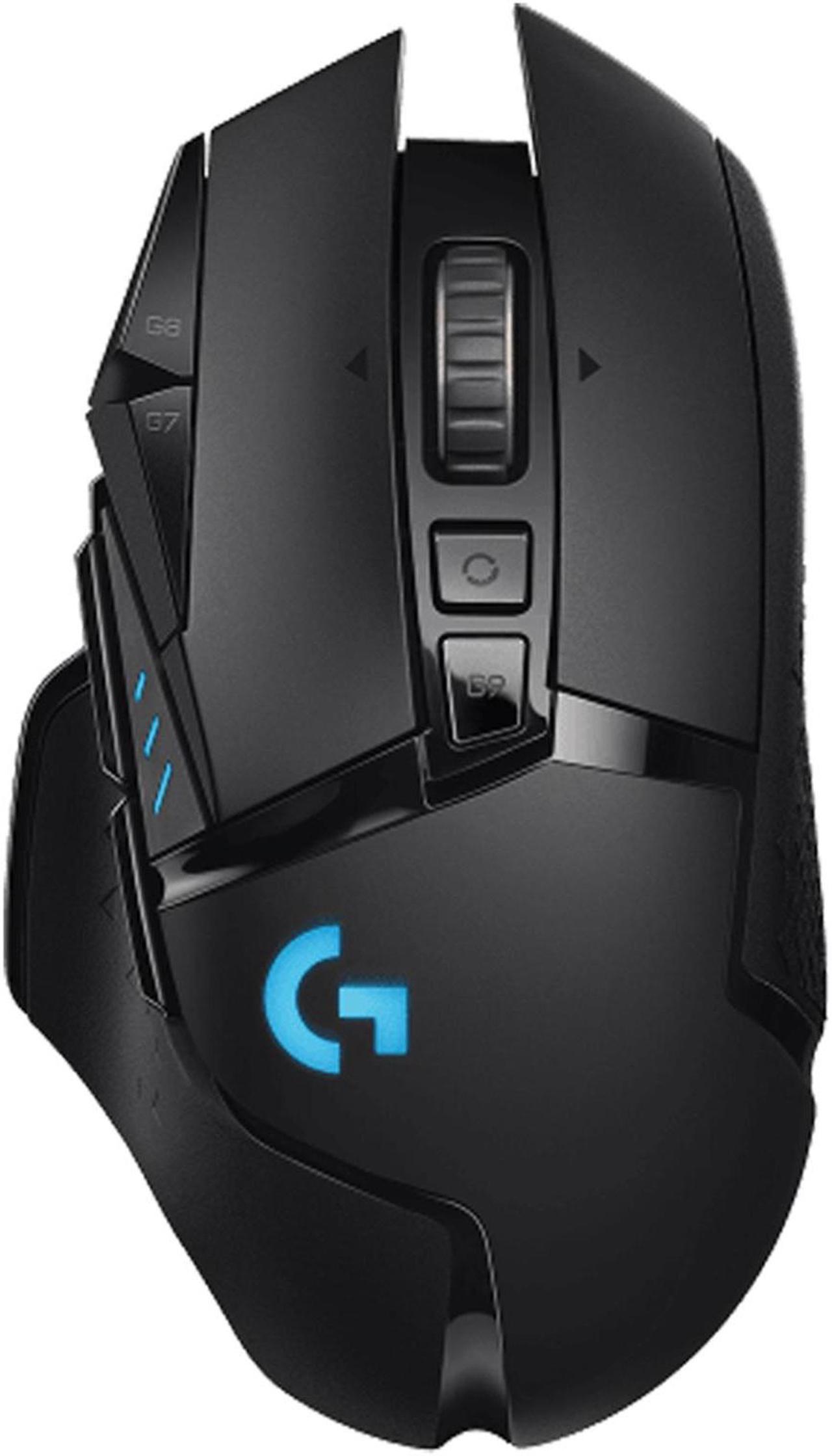 Logitech (G) G502  LIGHTSPEED  Wireless Gaming Mouse,    RGB with Weighted Macro Programming, 25600DPI, 11buttons,  Laptop Big Hand Mouse,for Windows® 7 or later/macOS 10.11 or later/ChromeOS, BLACK