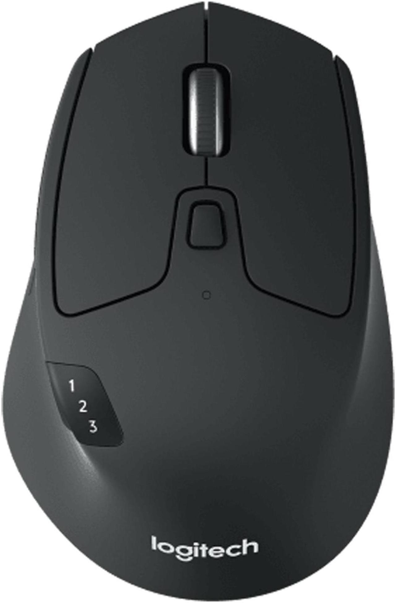 Logitech M720 TRIATHLON Wireless Silent bluetooth Mouse,Office home, Desktop Laptop Mouse with Uplink Receiver,1000dpi,8buttons,for Windows 10 or later/macOS 10.5 or later/ChromeOS/Linux, Black