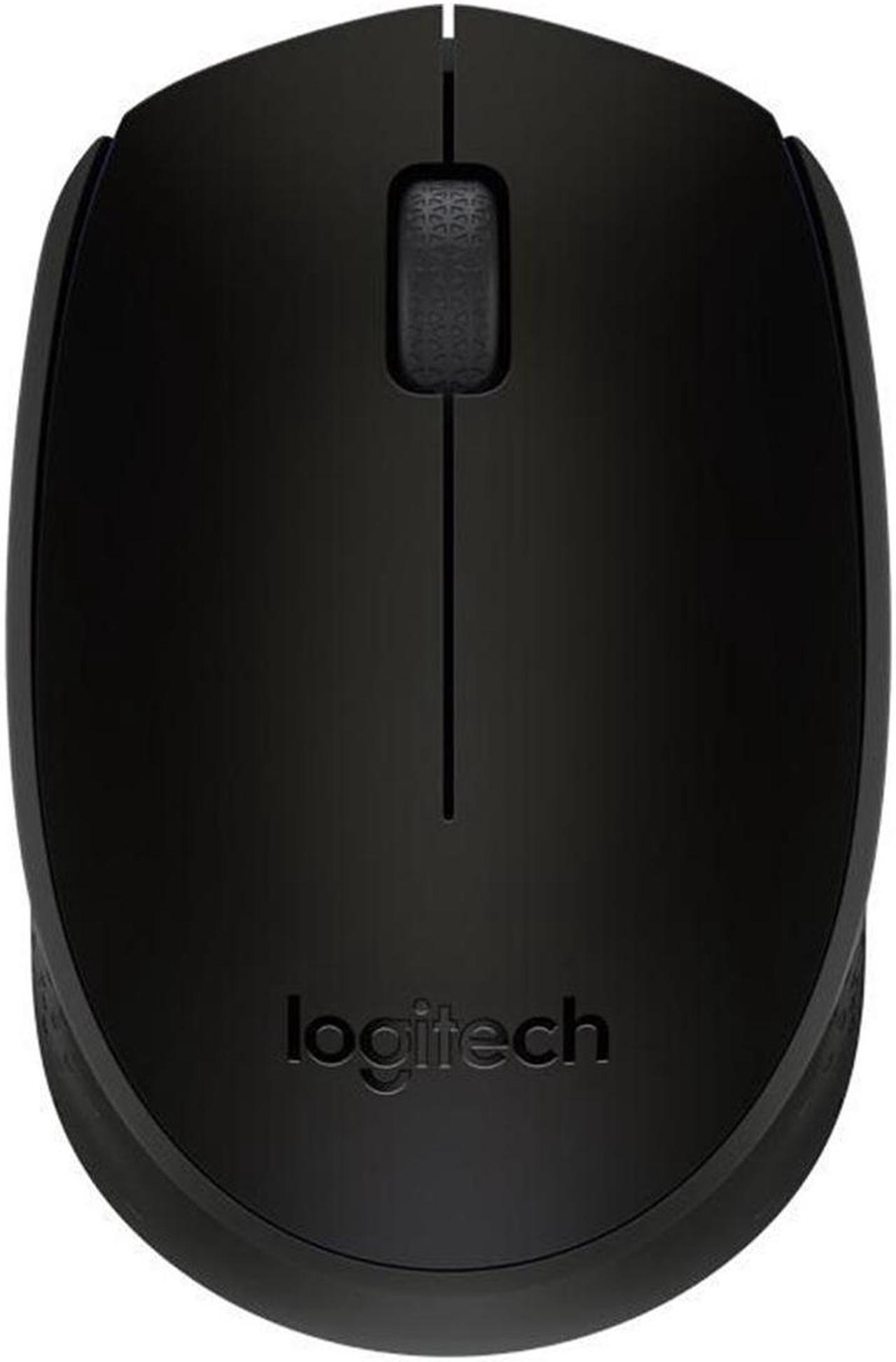 Logitech M171 Wireless Office Mouse, 1000dpi,  Symmetrical Colorful with 2.4G Receiver,  for Windows® 7 or later/macOS 10.11 or later/ChromeOS,  BLACK