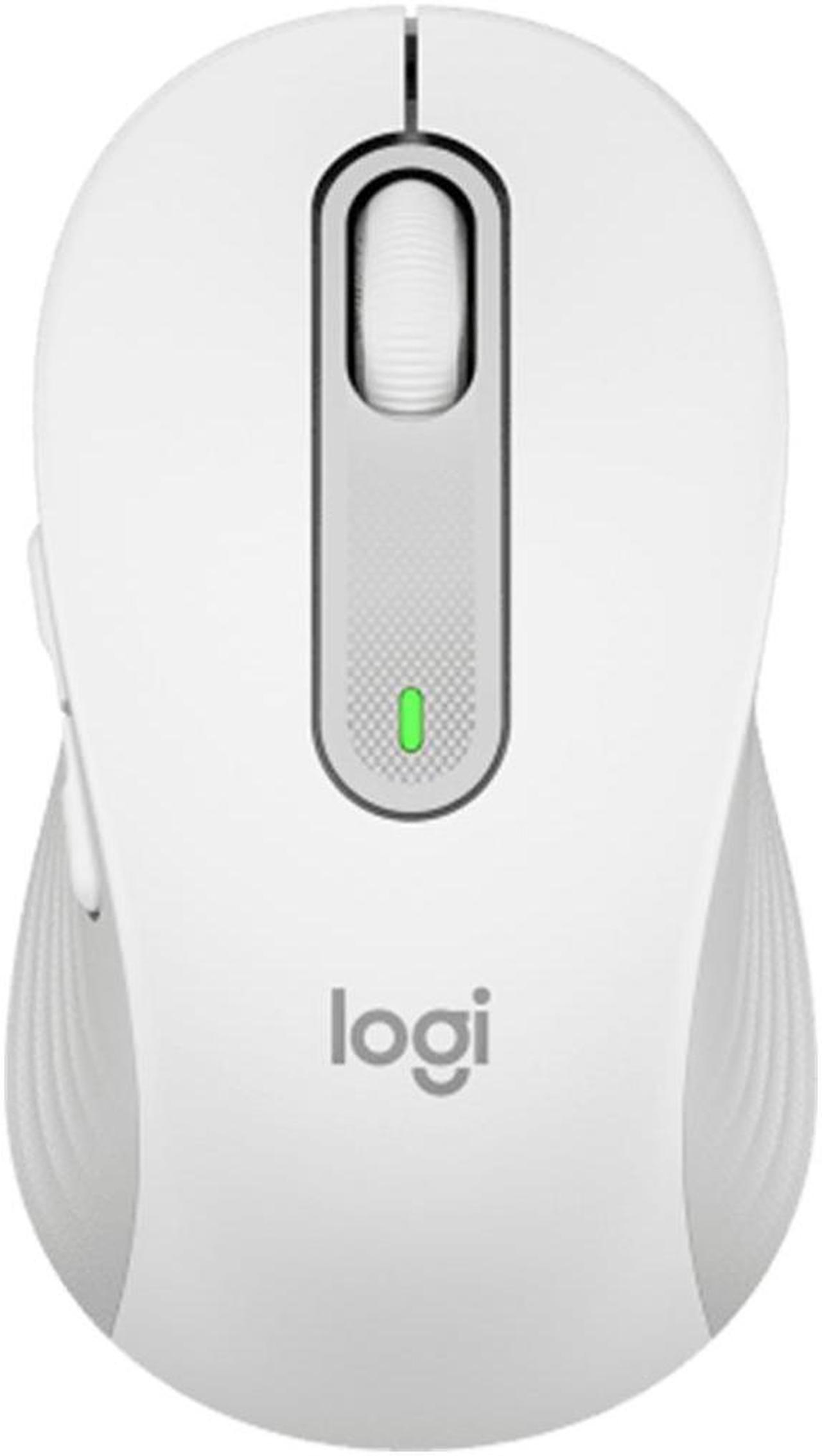 Logitech SIGNATURE M650L Wireless Bluetooth Silent Mouse,  Office , Desktop Laptop Mouse with 2.4GB Receiver, 4000dpi, 5buttons, for Windows® 10 or later/macOS 11 or later/ChromeOS/Linux,  white