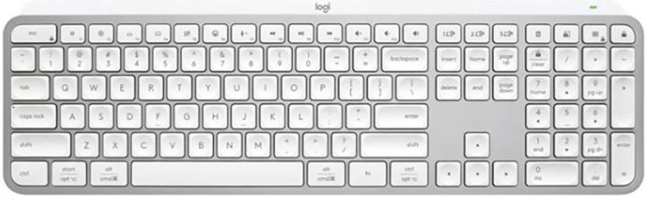 LOGITECH MX Keys S Advanced Wireless bluetooth backlight Keyboard, Logi Options+, FileVault, Bolt USB ,  Windows 10,11 /macOS 10.15 /Linux/Chrome or later, Easy-switch, 104 keys, white