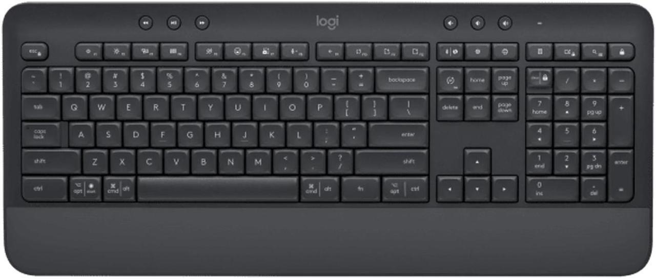 Logitech SIGNATURE K650 Wireless keyboard, equipped for everyday office and comfort.for Windows 10,11 /macOS 10.15 /Linux/Chrome/iPadOS 14 /iOS 14/Android 8.0  or later, BLACK