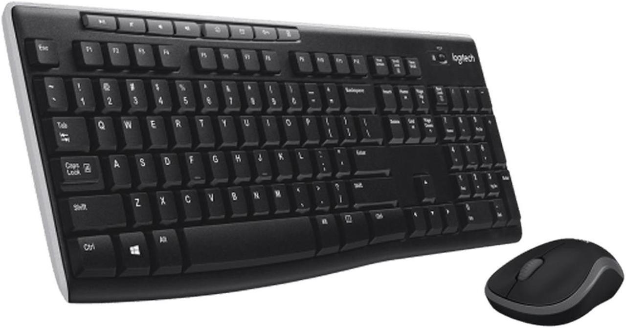 Logitech MK270  Nano  Wireless Keyboard &  Mouse Sets,  Computer Desktop Notebook, 2 million keystrokes, full-size,for ChromeOS/Windows® 10,11 or higher/USB, black