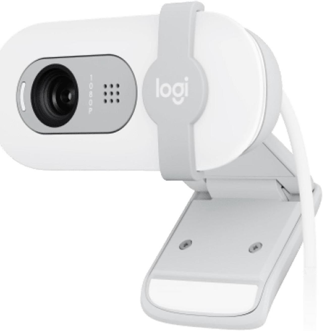 Logitech BRIO 90 Wired HD Webcam, 60 fps/1080p Live Streaming Camera with Auto Light Balancing, Integrated Privacy Lens Cap, Built-in Microphone, for Windows /macOS /ChromeOS, 2MP, white