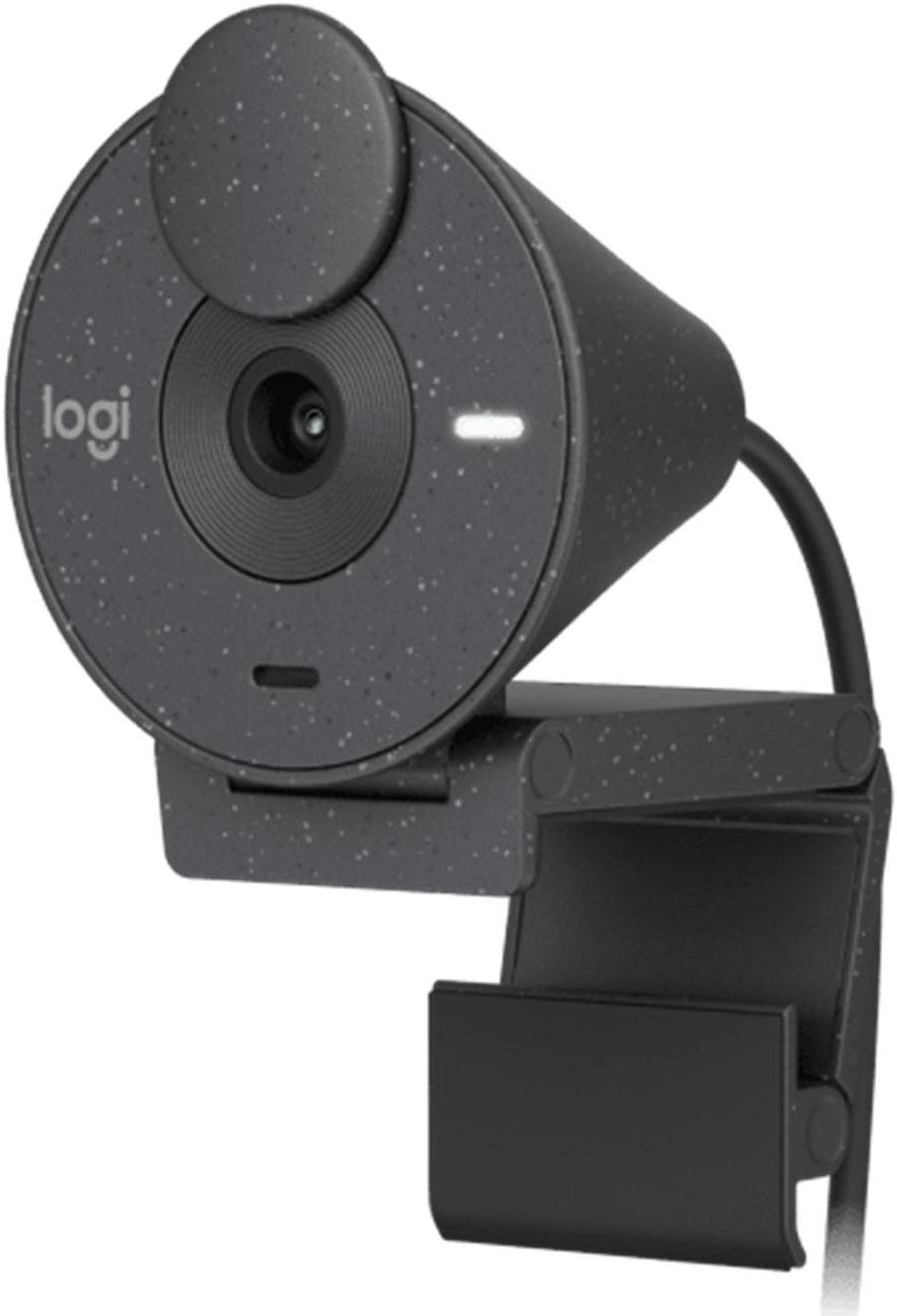 Logitech BRIO 300 Wired HD Webcam, 60 fps/1080p Live Streaming Camera, Auto Light Correction, Noise Cancelling Microphone, (dFOV): 70°, USB-C ,  RightLight 2 , for Windows/macOS/ChromeOS/other, Black