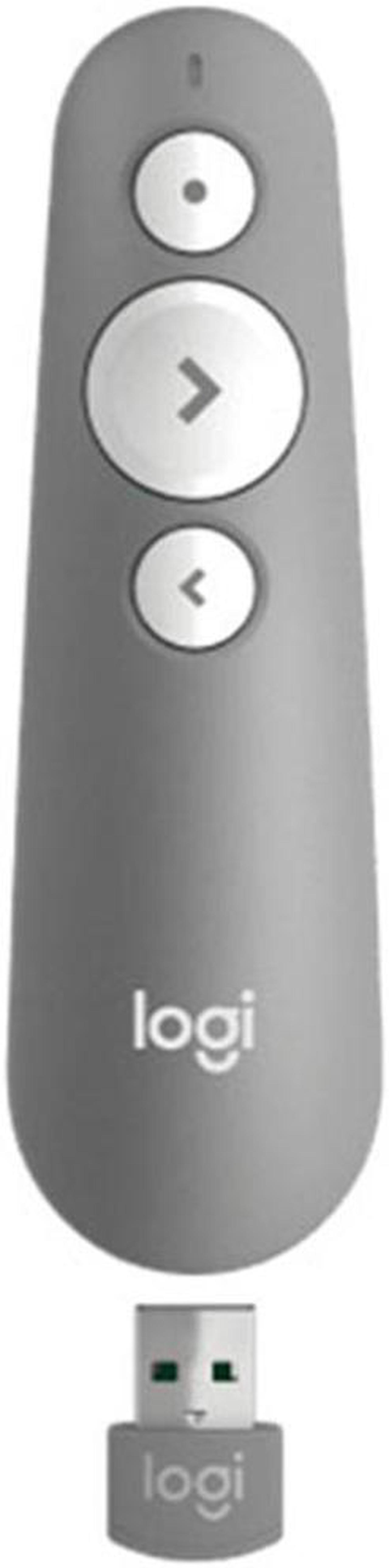Main image of Logitech R500s Bluetooth Wireless Presenter, Broad Compatibility, 1 Laser, 640 to 660 nm (red), 2.4 GHz wireless, 20 meters  , USB, for Windows/macOS /ChromeOS/Linux, black