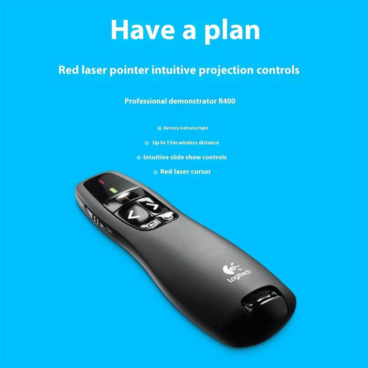 Alt view image 5 of 7 - Logitech R500s Bluetooth Wireless Presenter, Broad Compatibility, 1 Laser, 640 to 660 nm (red), 2.4 GHz wireless, 20 meters  , USB, for Windows/macOS /ChromeOS/Linux, black