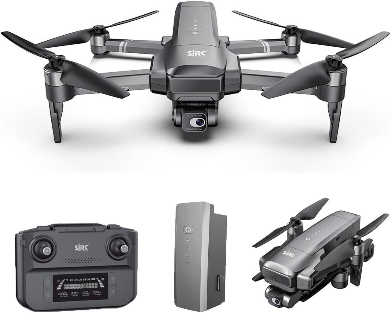 FANTECH F22 S2 PRO+ Drone, Intelligent Obstacle Avoidance UAV, 40 Minutes Endurance, 4K HDR, 6km Digital Mapping, 2 Axis Brushless EIS Stabilization, Aerial Photographer, 1 Battery, Silver Gray