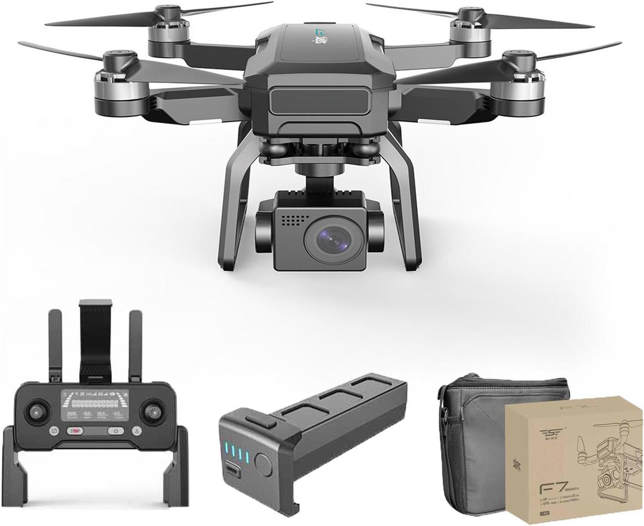 FANTECH F7 PRO+ Drone, 5x Zoom UAV, 25 minutes range, 4K HDK, 3km digital mapping, 3-axis gimbal EIS stabilization, night-sensitive aerial camera, 1 battery, dark grey