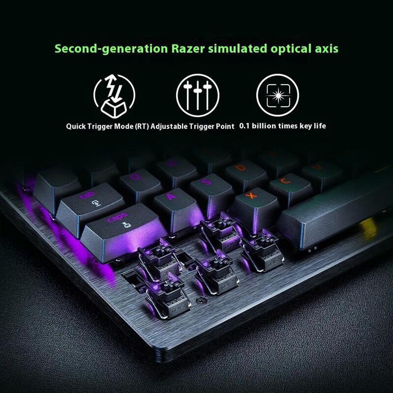 Alt view image 4 of 7 - FANTECH Soulhunter Elite Metal Mechanical Keyboard, 104 Keys, Optical Shaft, RBG Backlight, Magnetic Wrist Rest, For PC/Mac with USB Port, Windows 10 / 8 / 7 / Mac OS X, 100 Million Strokes, Black