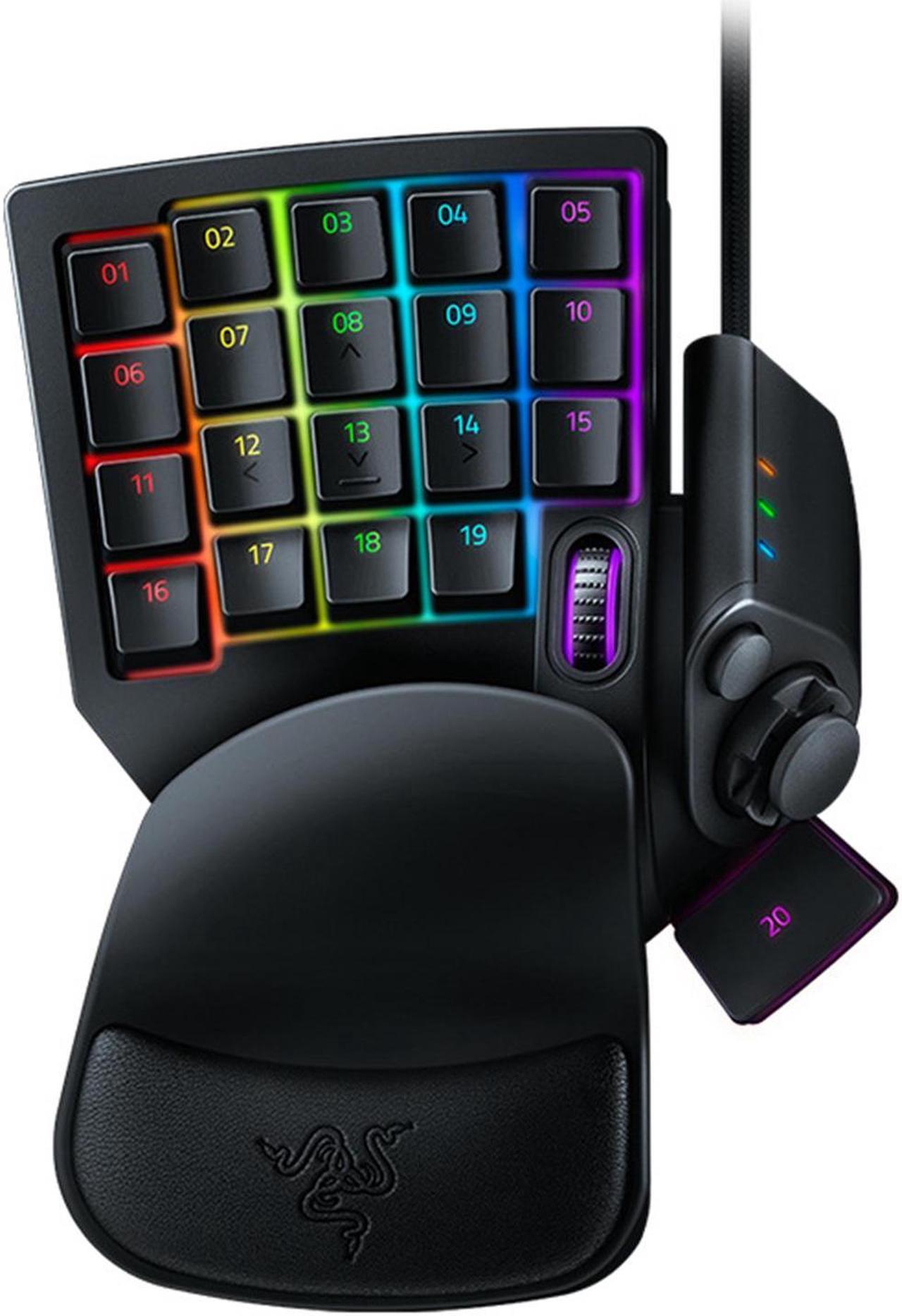 FANTECH Tartarus V2 Wired Keyboard, Mecha Membrane Key Switches,One Handed Keyboard,32 Programmable Keys,Customizable Chroma RGB Lighting,Programmable Macros,Snap Tap black