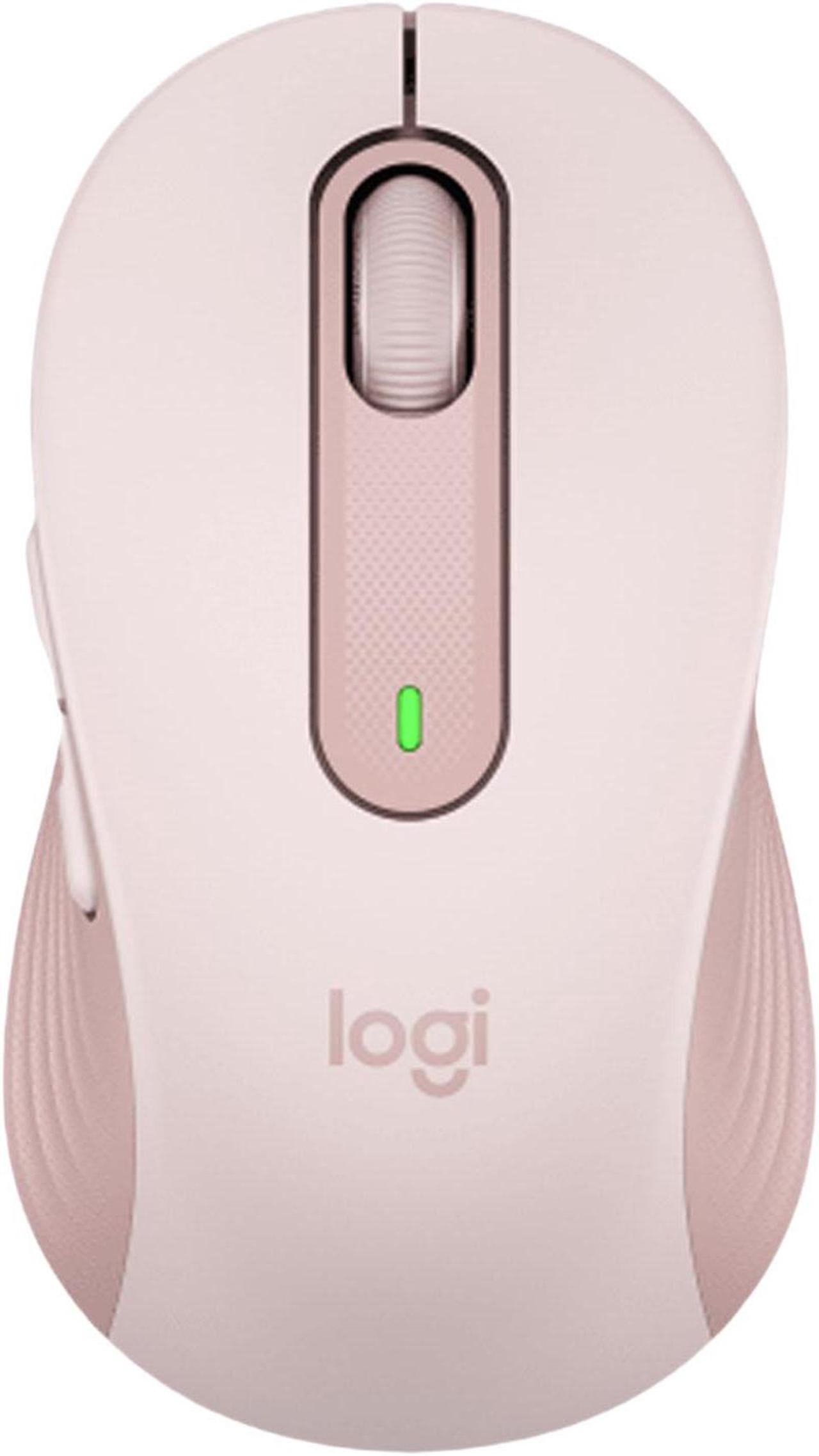 Logitech SIGNATURE M650 Wireless Bluetooth Silent Mouse,  Office , Desktop Laptop Mouse with 2.4GB Receiver, 4000dpi, 5buttons, for Windows® 10 or later/macOS 11 or later/ChromeOS/Linux, pink