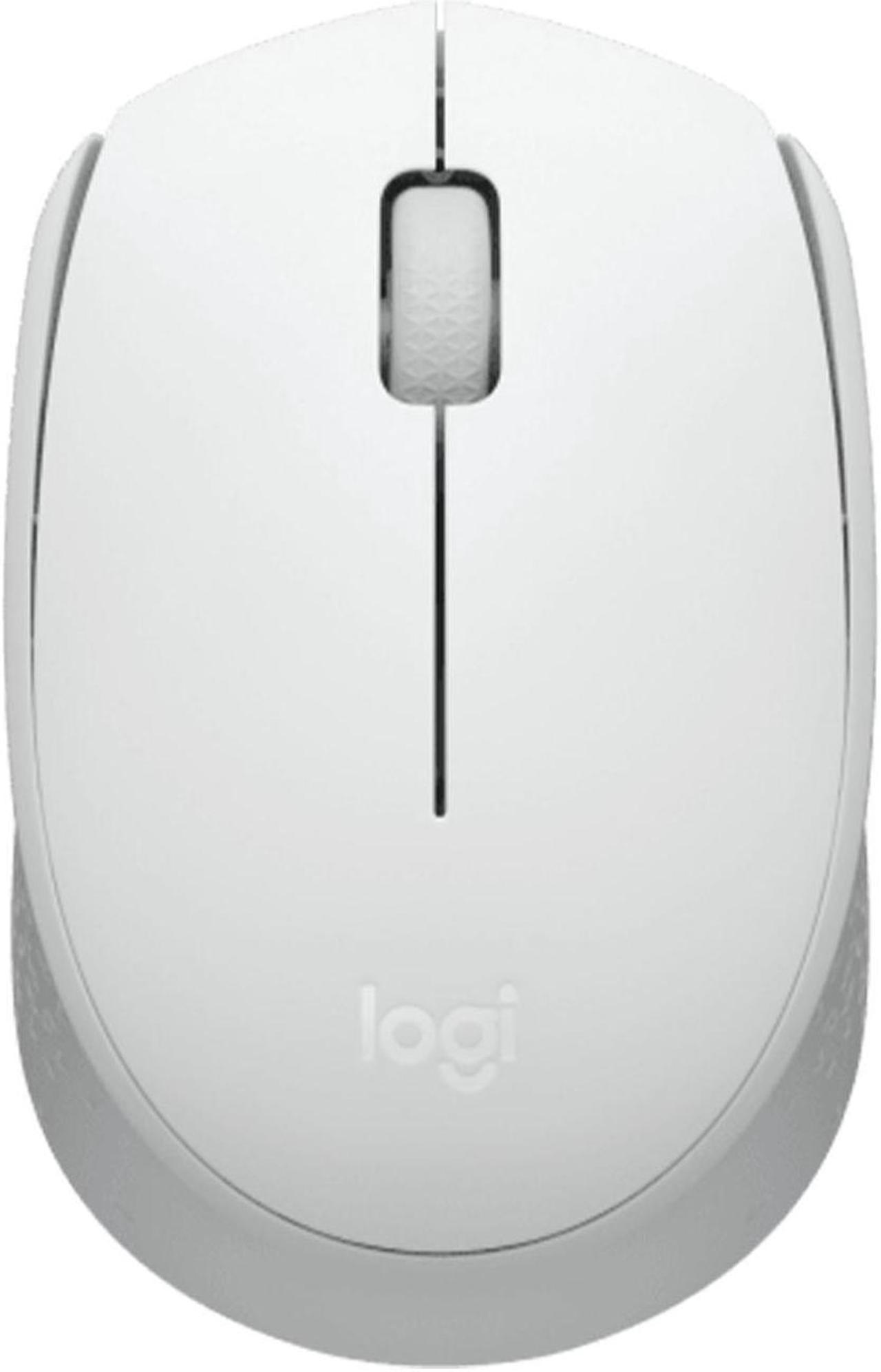 Logitech M172 Wireless Mouse, Office Home Symmetrical Mouse with Wireless Micro Receiver, Full Size, Clean Design, 1000dpi, 3 Buttons, For Windows 10,11, macOS 10.10 or higher, ChromeOS, Linux, white