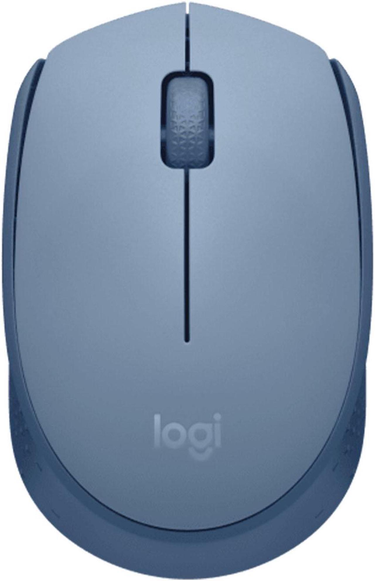 Logitech M172 Wireless Mouse, Office Home Symmetrical Mouse with Wireless Micro Receiver, Full Size, Clean Design, 1000dpi, 3 Buttons, For Windows 10,11, macOS 10.10 or higher, ChromeOS, Linux, blue