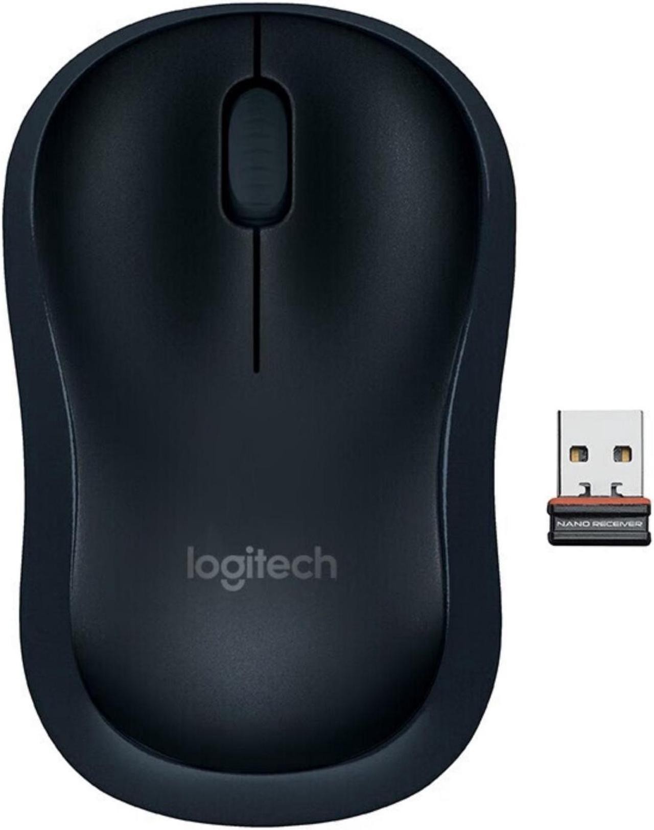 Logitech B175 Silent Wireless Mouse with Wireless Micro Receiver Symmetrical Mouse for Office Home, 1000dpi, 3 Buttons,For Windows  7/8/10/11, macOS 10 or higher, ChromeOS, Linux, black