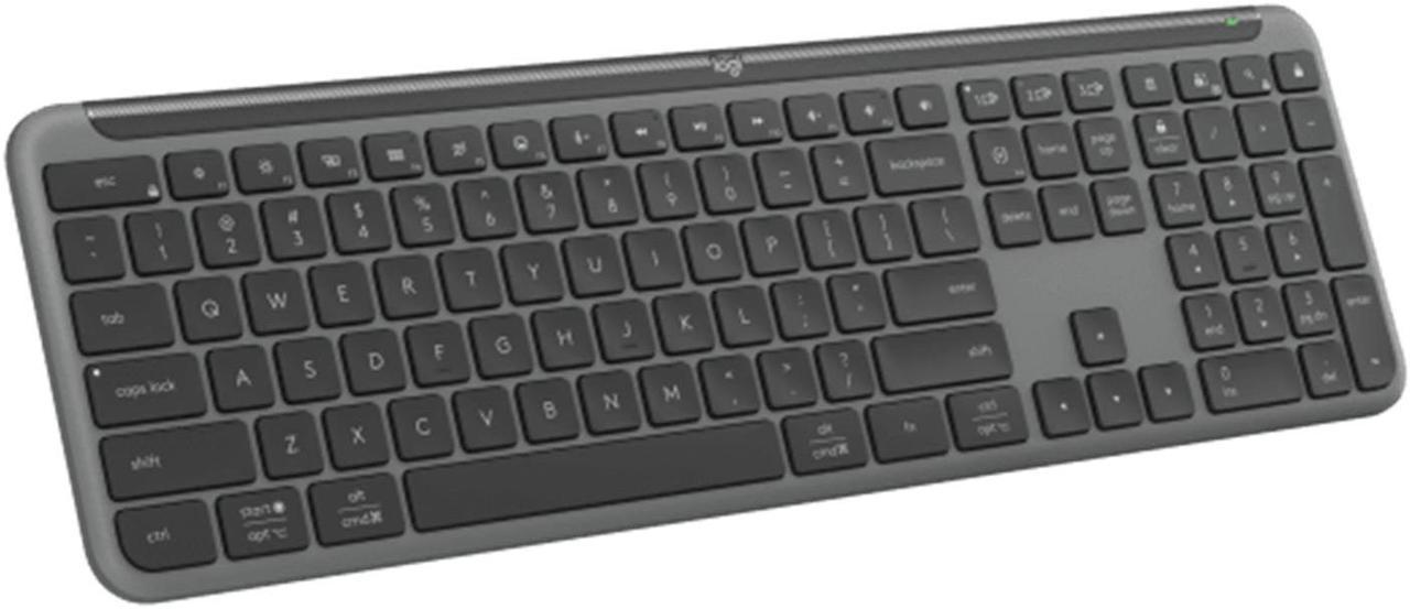 Logitech Signature Slim K950 Wireless Keyboard, Sleek Design, Switch Typing Between Devices, Quiet Typing, Bluetooth, Multi-OS, Windows, Mac, Chrome - Graphiteblack grey